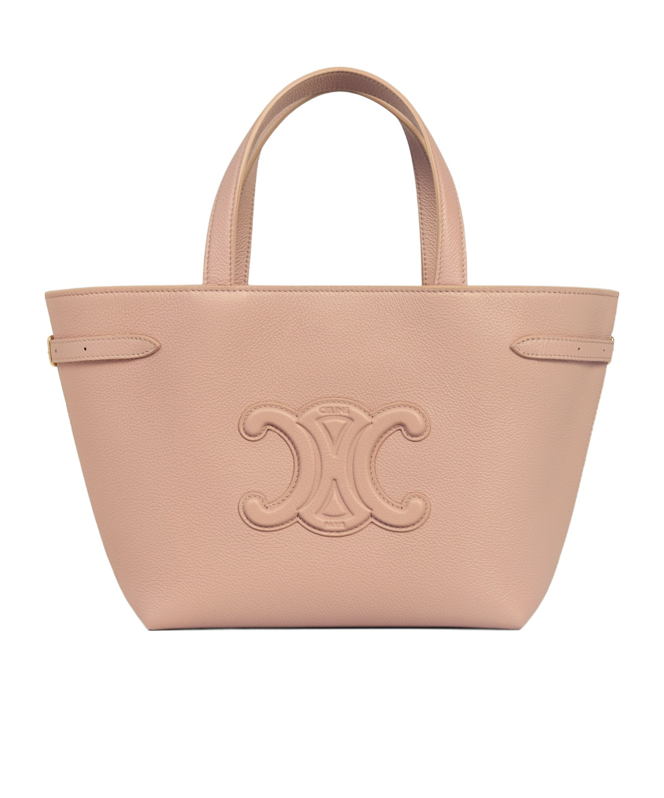 Celine Mini Cabas Anais Cuir Triomphe In Grained Calfskin In Nude