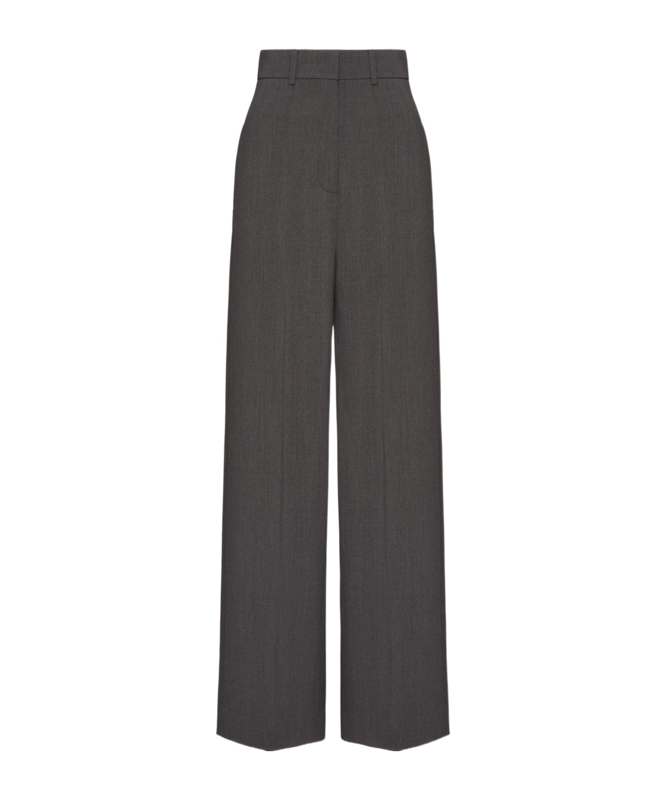 Shop Valentino Active Gabardine Trousers In Black
