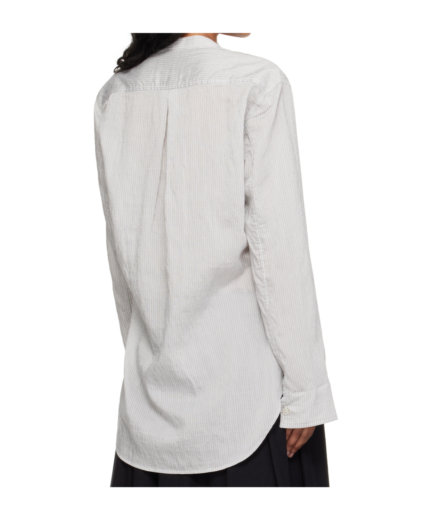 Studio Nicholson Long Sleeve Shirt In White
