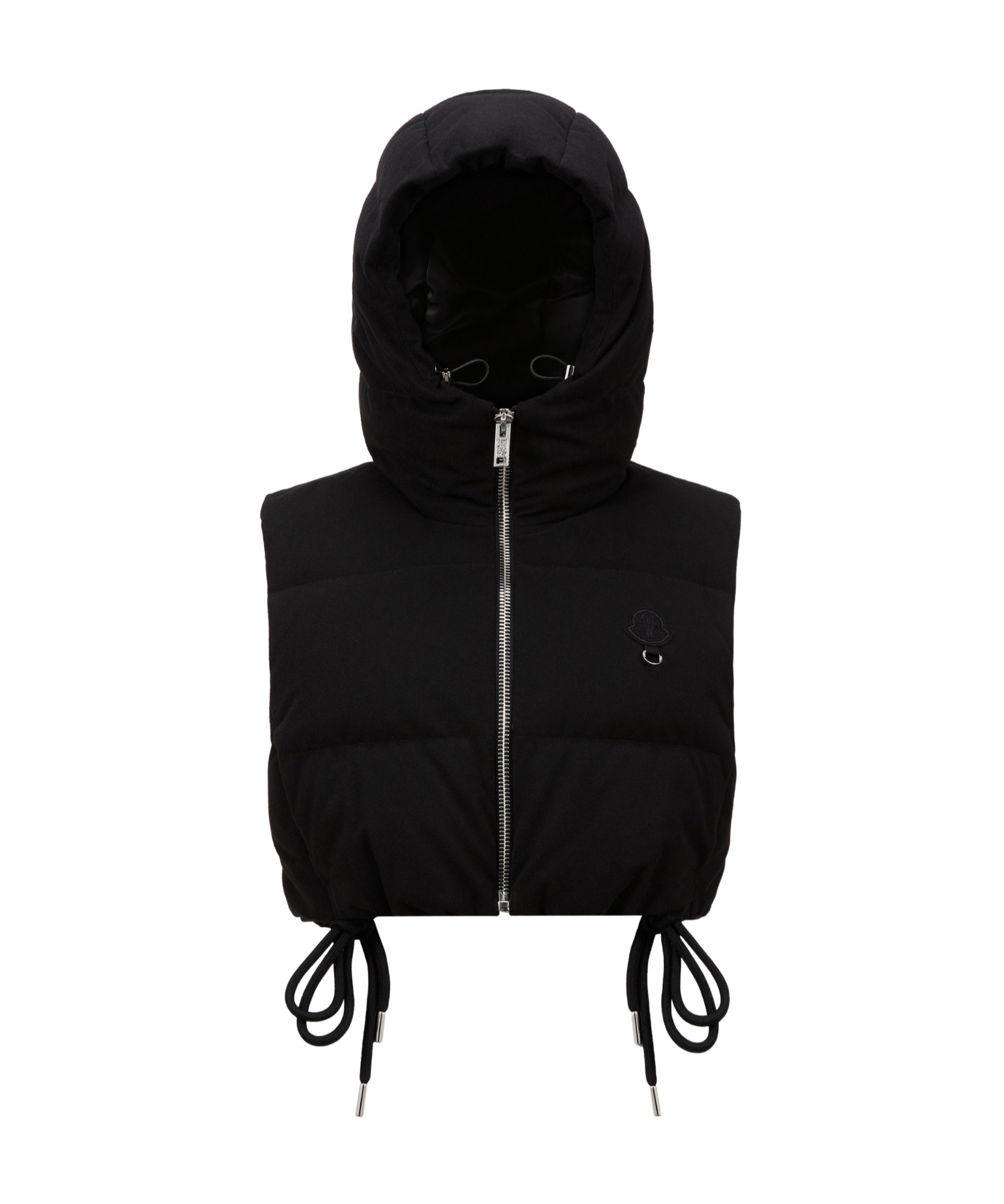 Moncler X Willow Smith Alexi Hooded Down Vest Black In Black