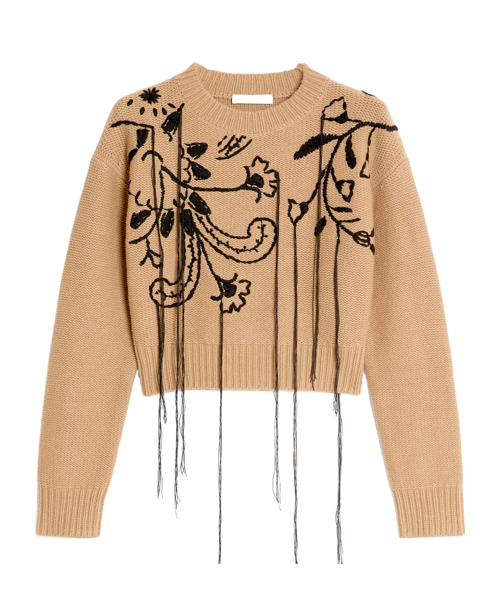 Max Mara Short Wool And Cashmere Jumper In Nude