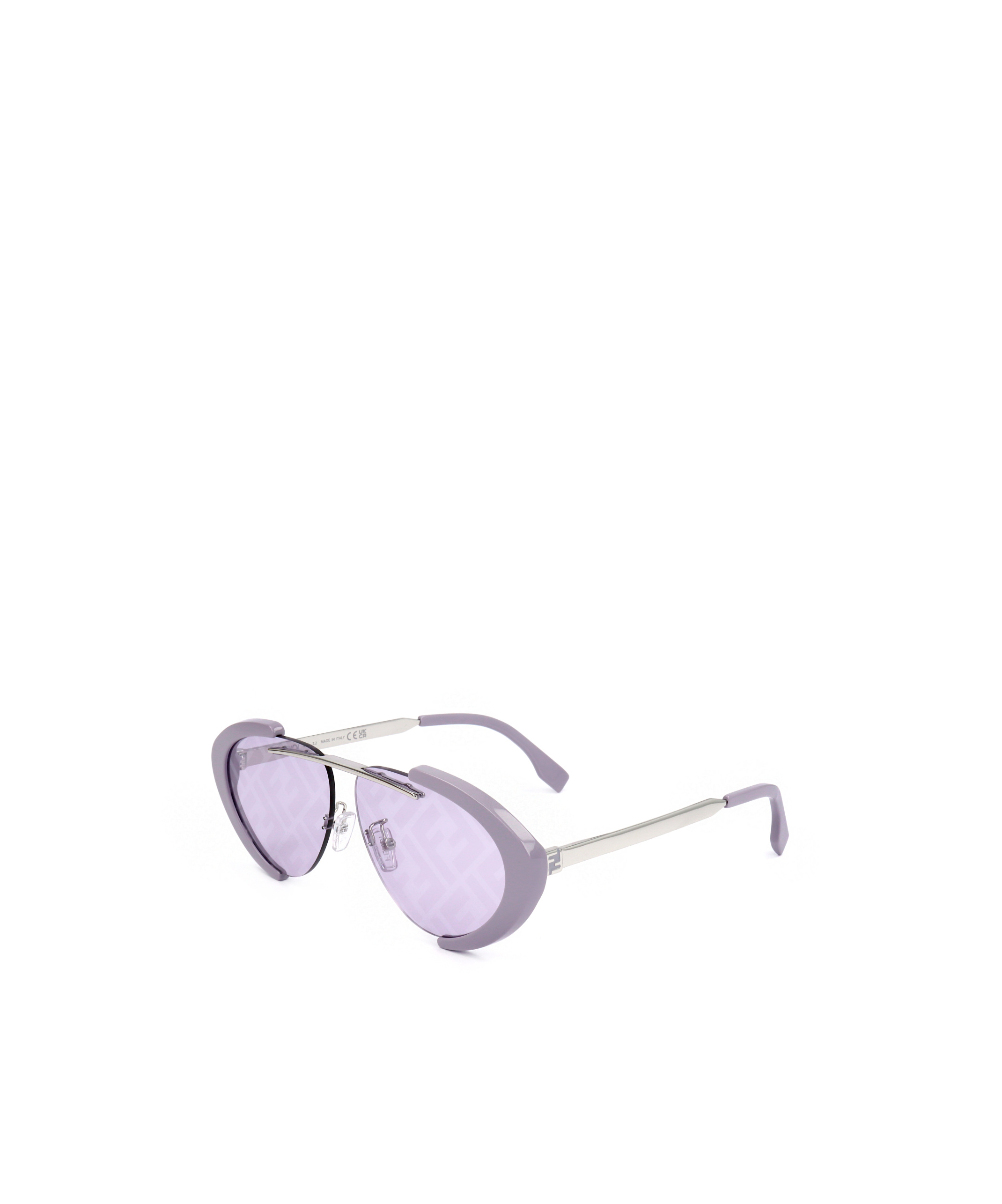 Fendi Eyewear Oval Frame Sunglasses In Purple