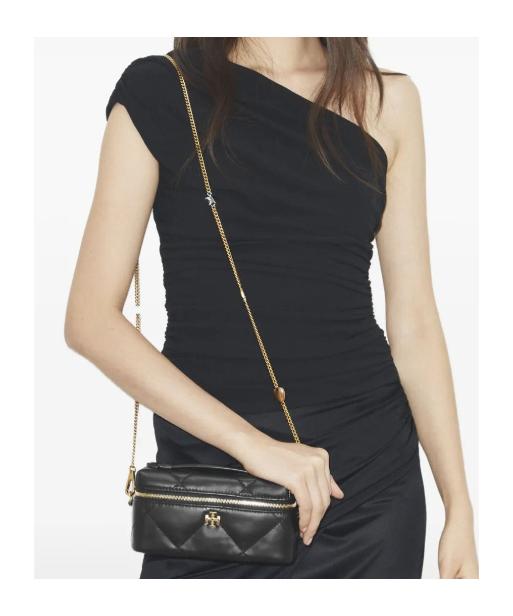 Tory Burch Kira Diamond-quilted Mini Bag In Black