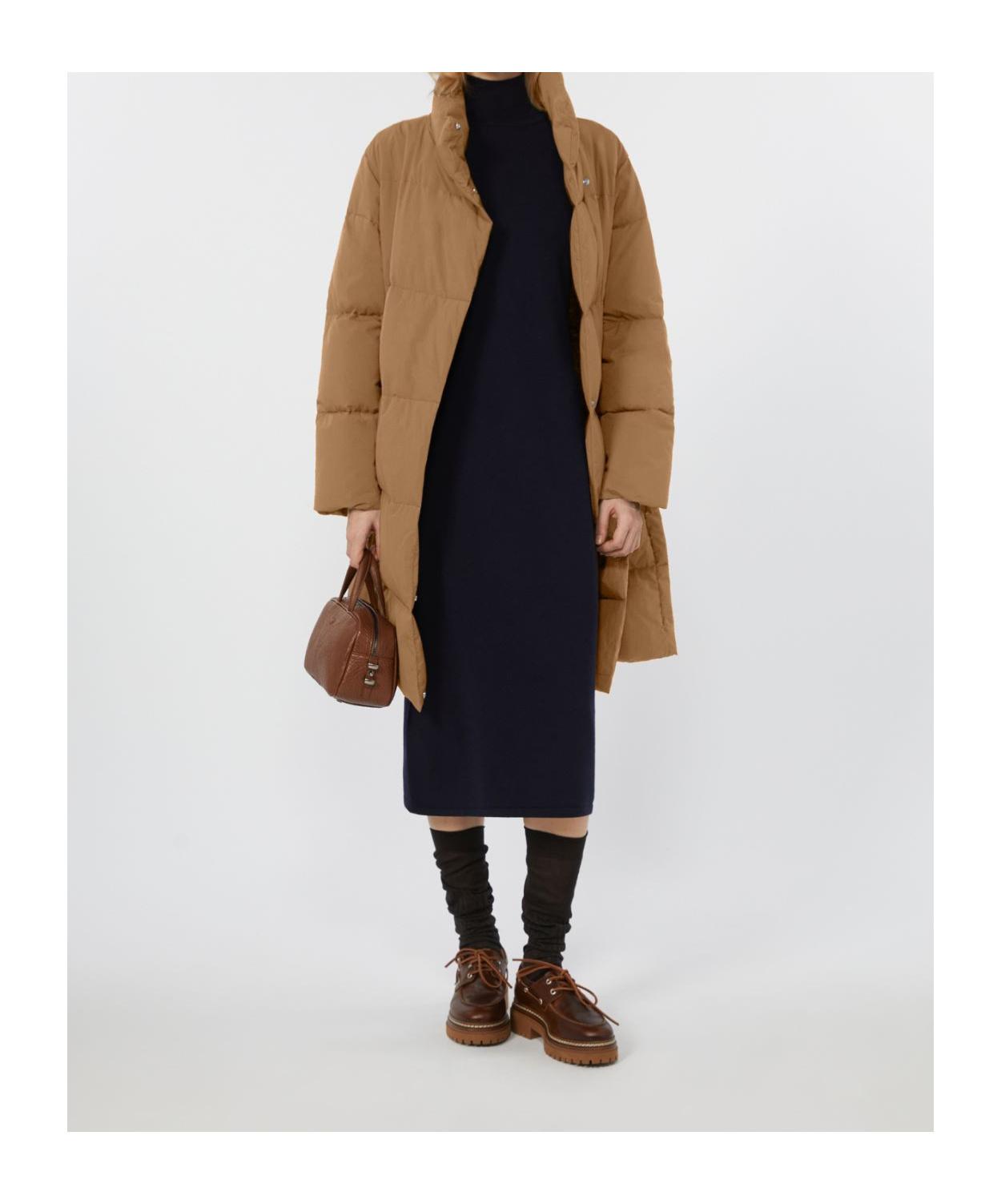 Weekend Max Mara Long Sleeve Cotton Coat In Brown