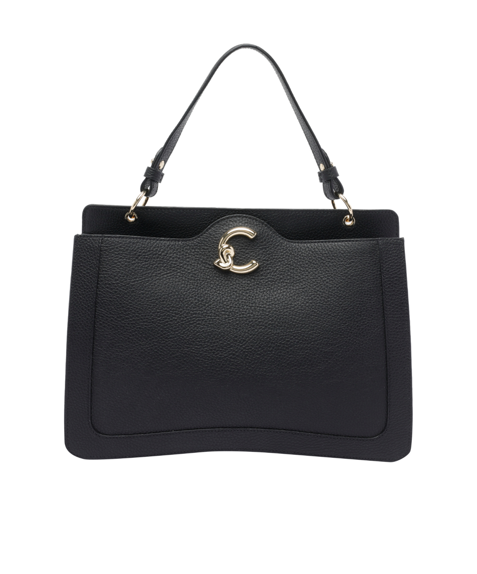 Coccinelle Leather Top-handle Tote Bag In Black