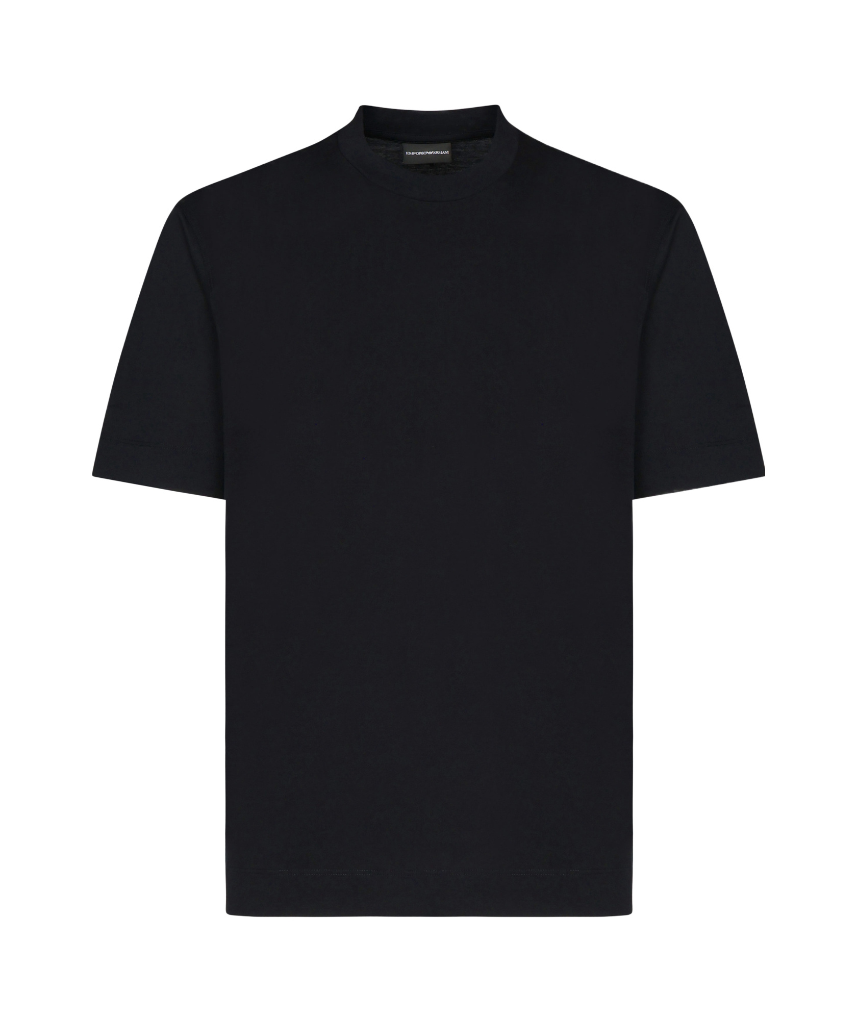 Emporio Armani Round-necked T-shirt Black Man In Black