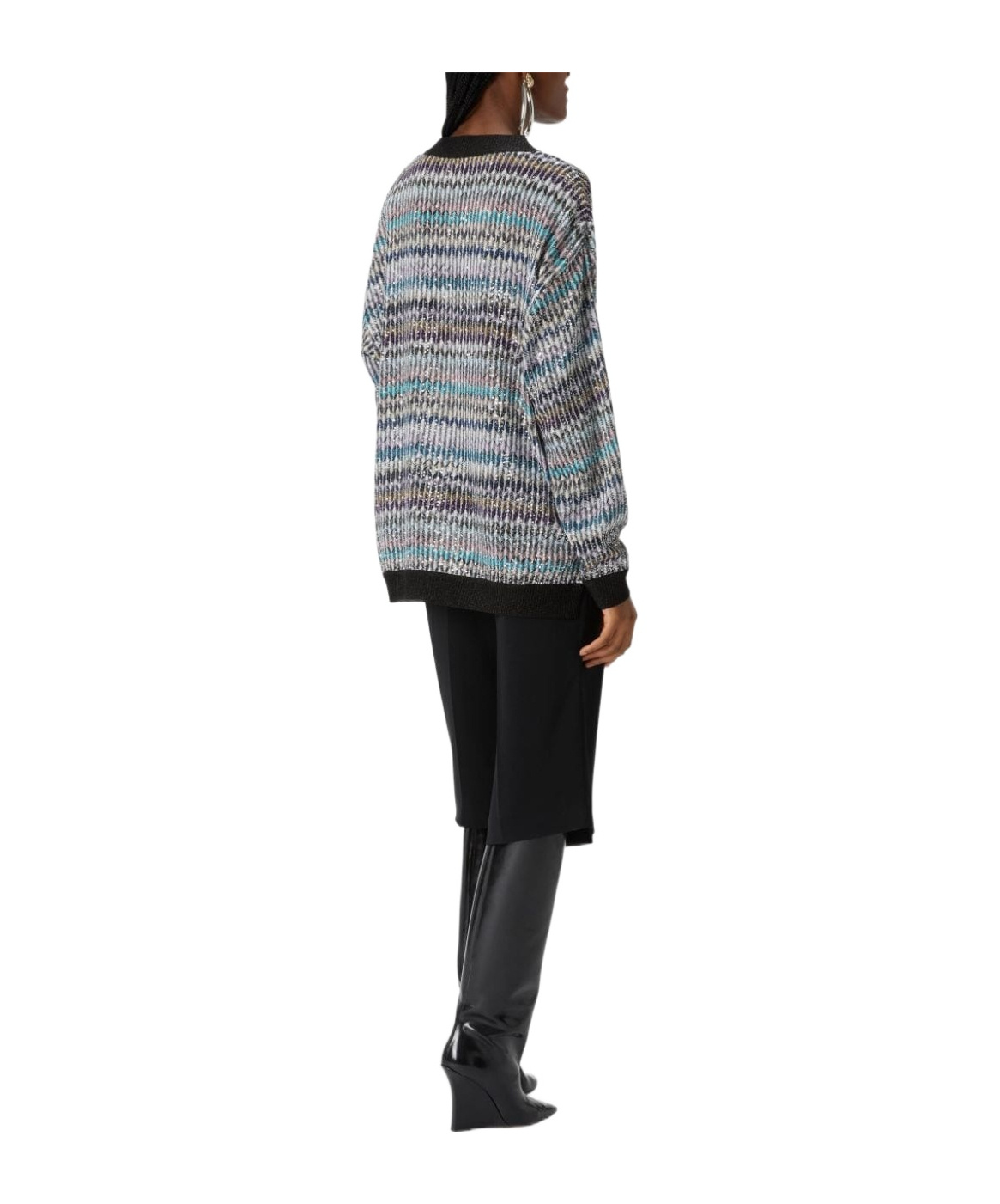 Shop Missoni V-neck Jumper In Gray