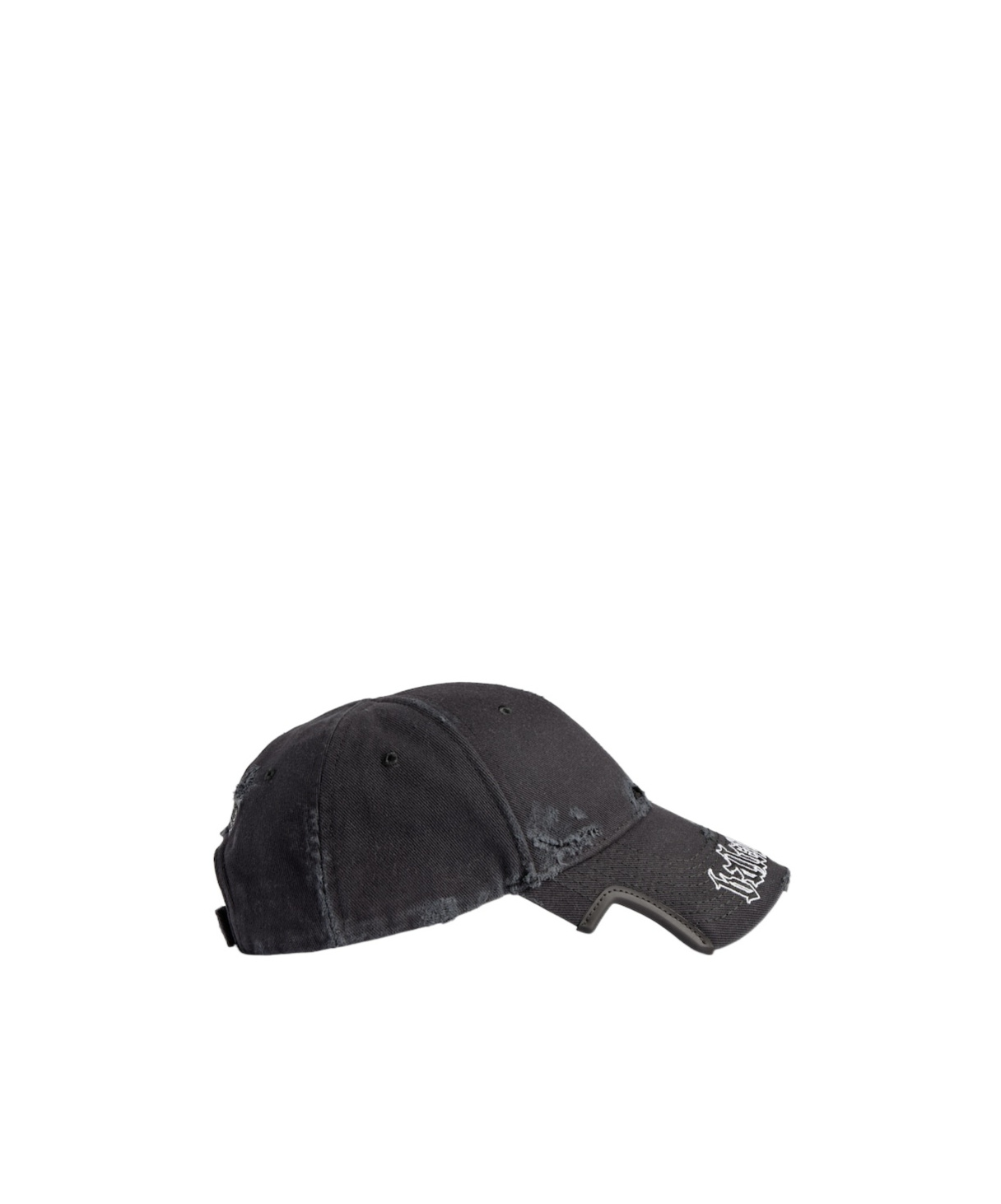 Balenciaga Black Drill Blackletter Script Cap In Black
