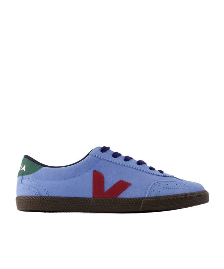 Veja Man Sneakers Azure Size 12 Leather In Blue