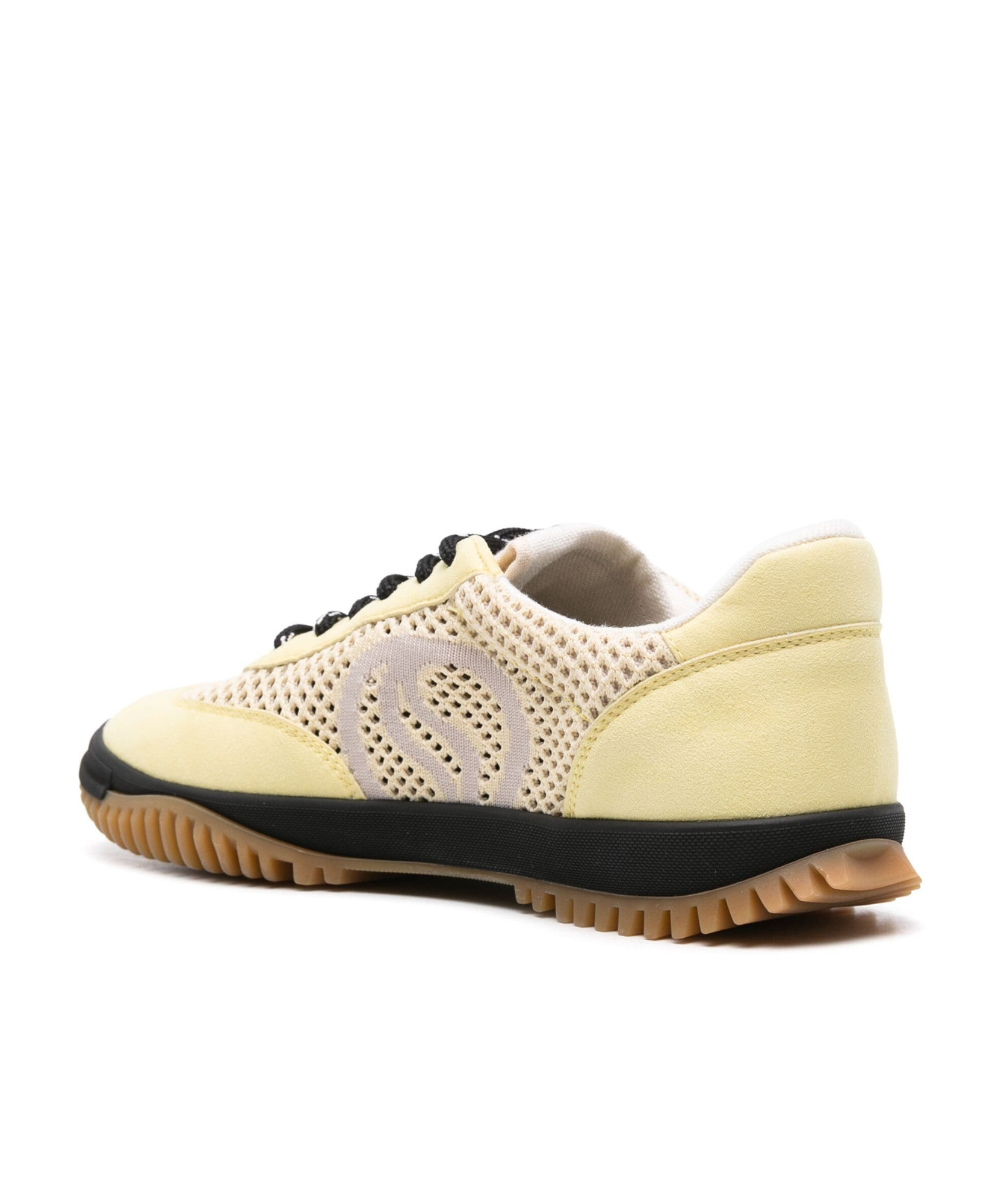 Stella Mccartney Yellow S-wave Sport Mesh Paneled Sneakers In Multicolor