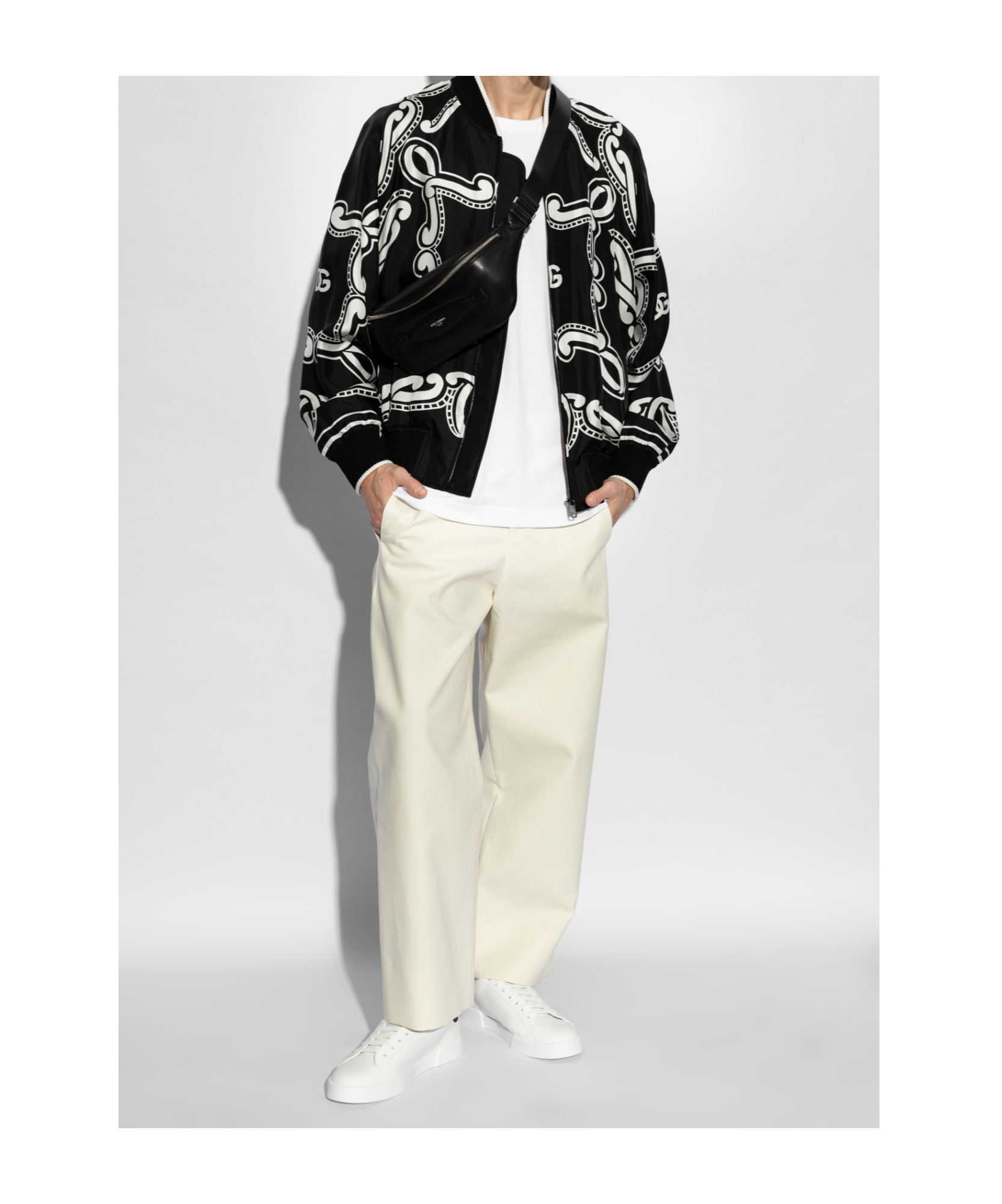 Dolce & Gabbana Round Head Low-cut Sneakers In White