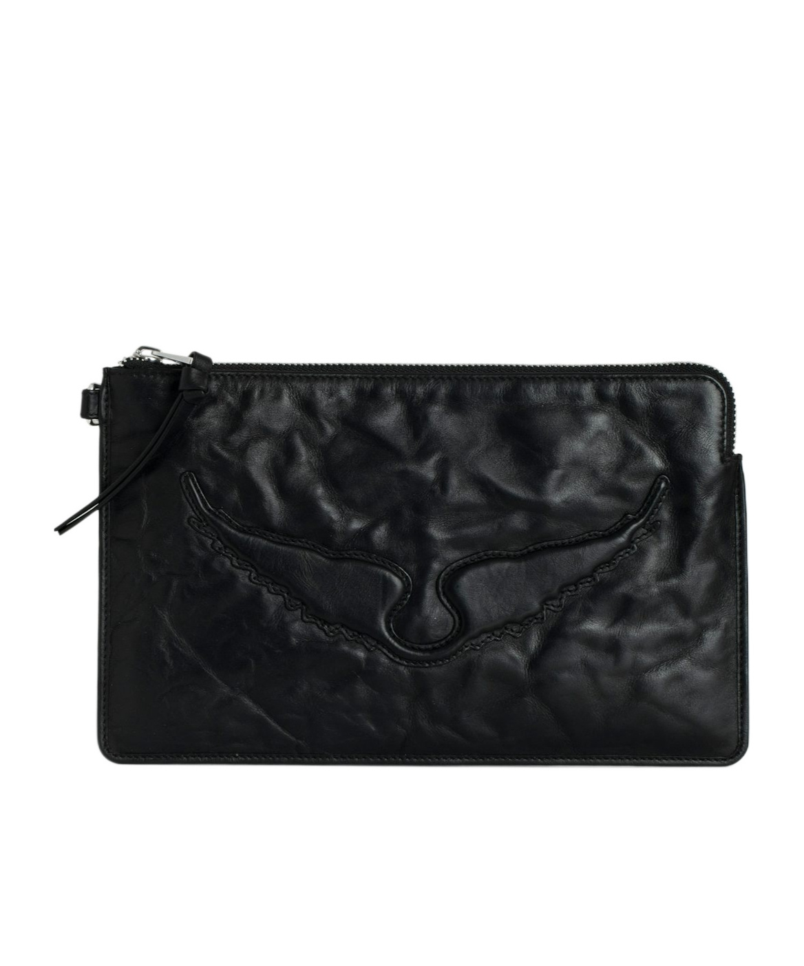 Zadig & Voltaire Zippered Clutch In Black