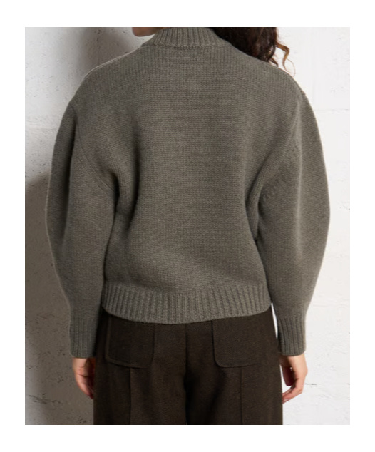 Soeur Round-neck Wool Cardigan In Green