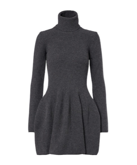 Magda Butrym Ribbed-knit Cashmere Minidress In Multi