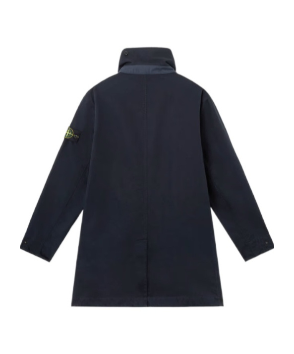 Stone Island Long-sleeved Windbreaker In Blue