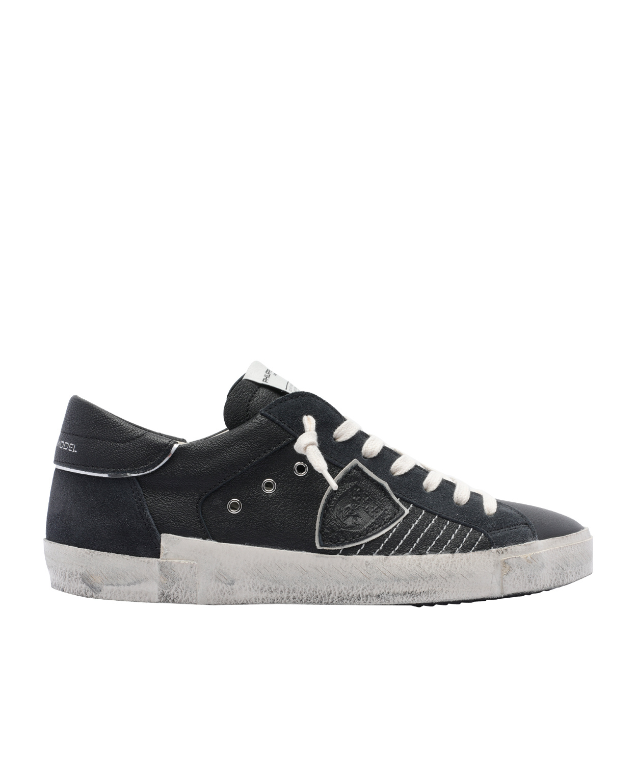 Philippe Model Lace-up Low-cut Sneakers In Black