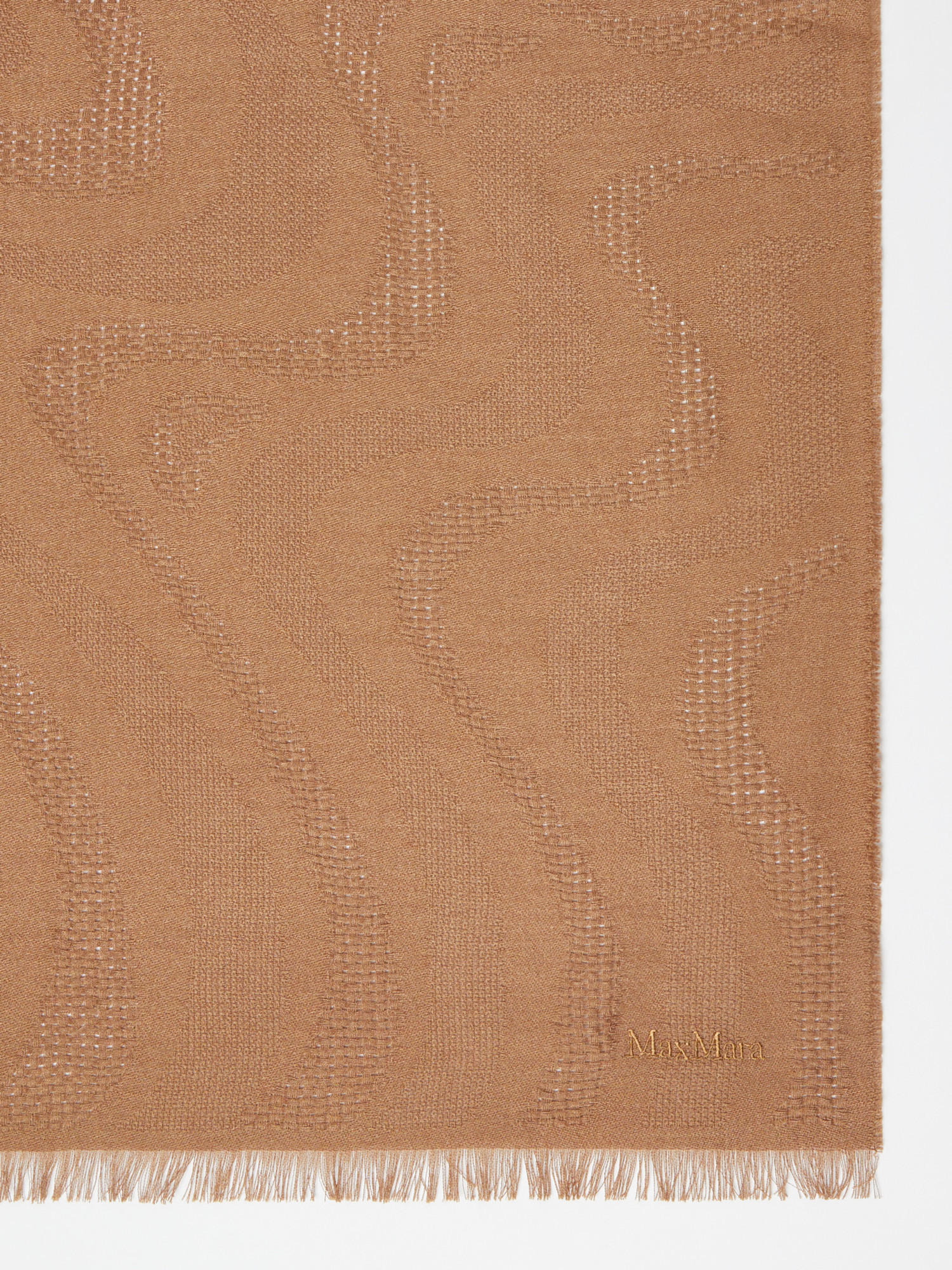 Max Mara Alpaca And Silk Stole In Brown