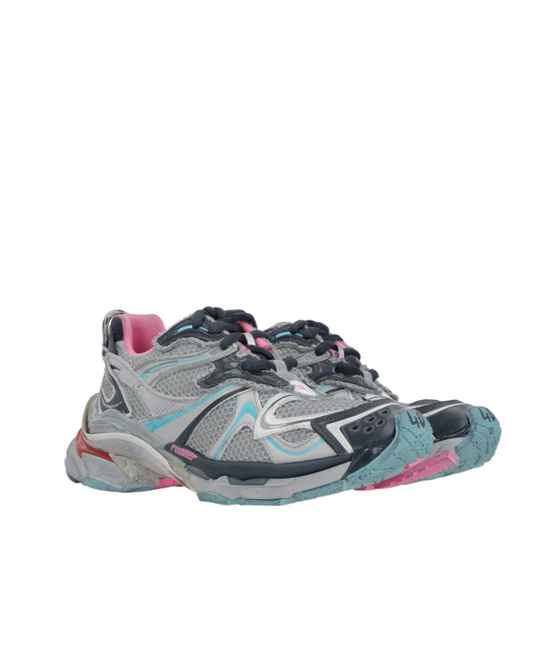 Shop Balenciaga Runner Lace-up Sneakers In Gray