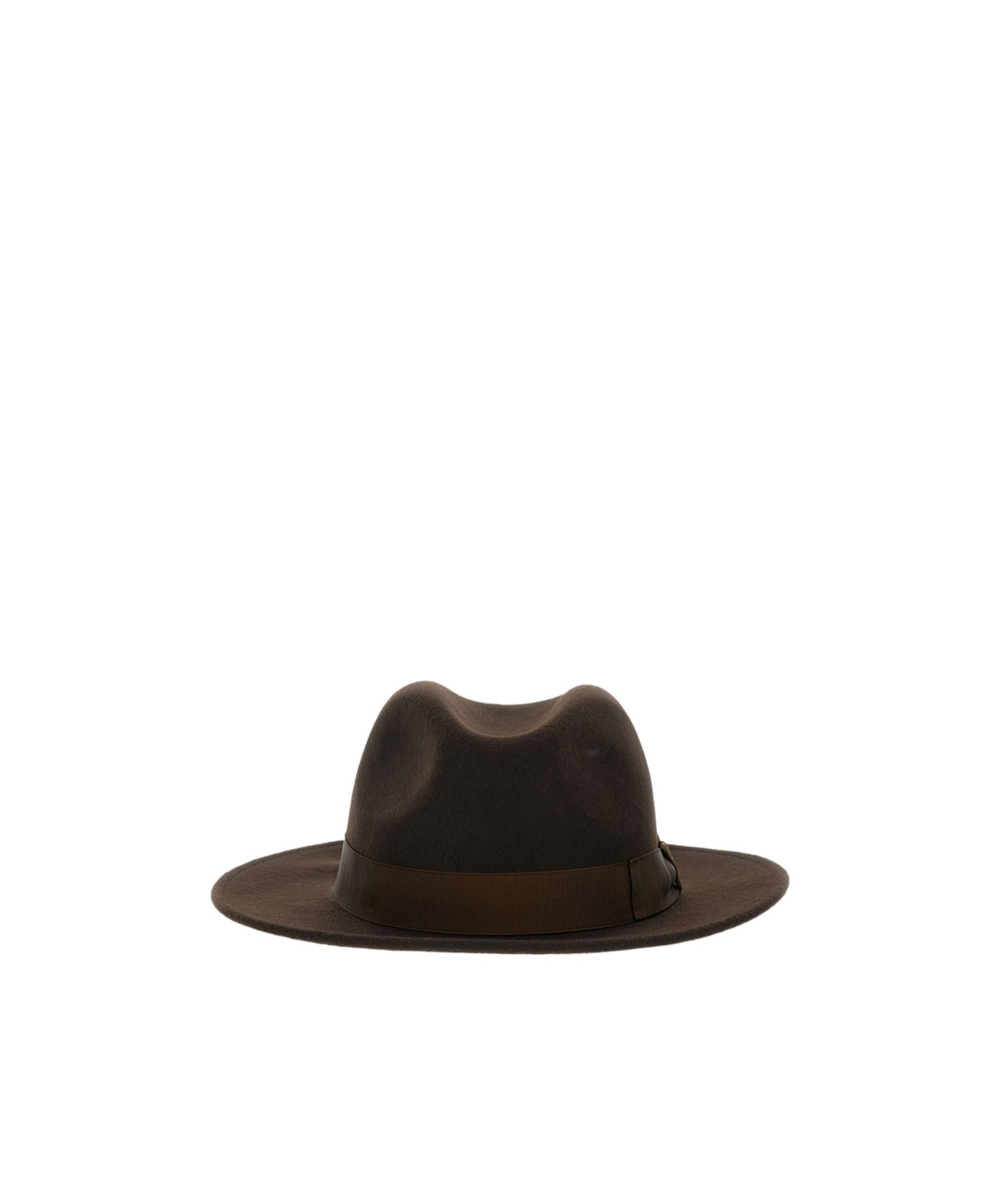 Borsalino Wide Brim Hat In Brown