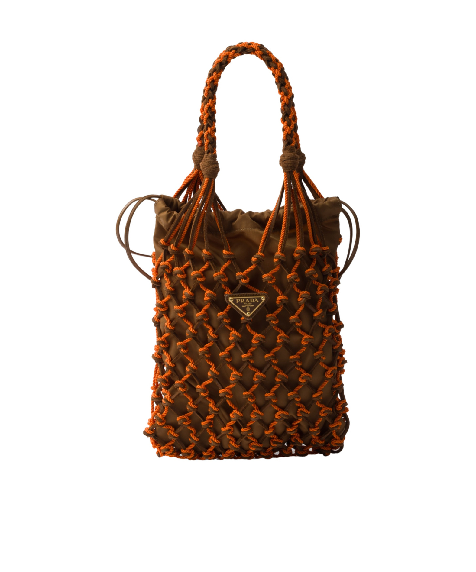 Prada Two-tone Mesh Handbag In Multi