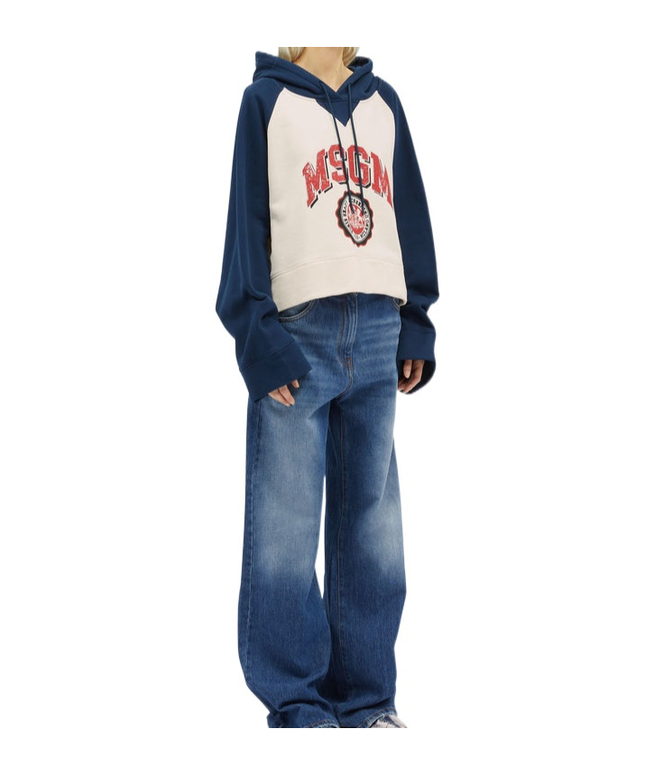 Msgm Hoodie Mit Logo-print In Multicolor