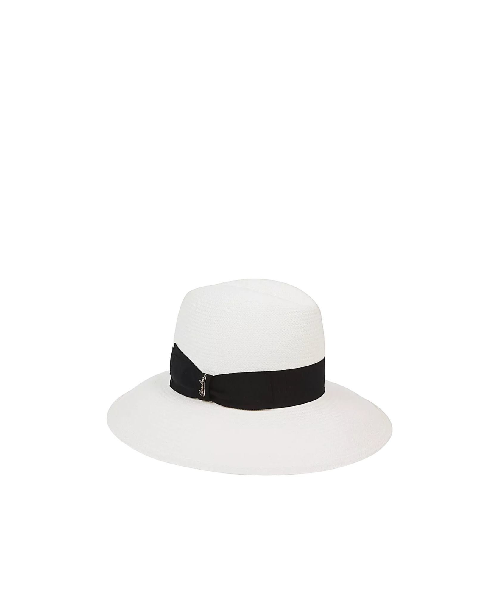 Borsalino Wide Brim Straw Hat With Black Band
