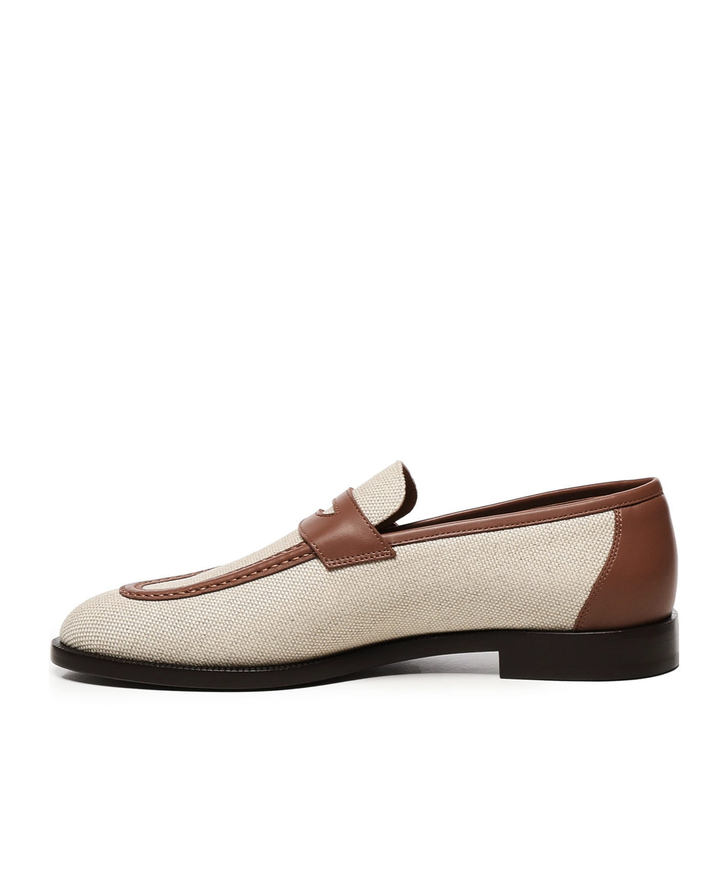 Loro Piana Round Toe Loafers In Brown