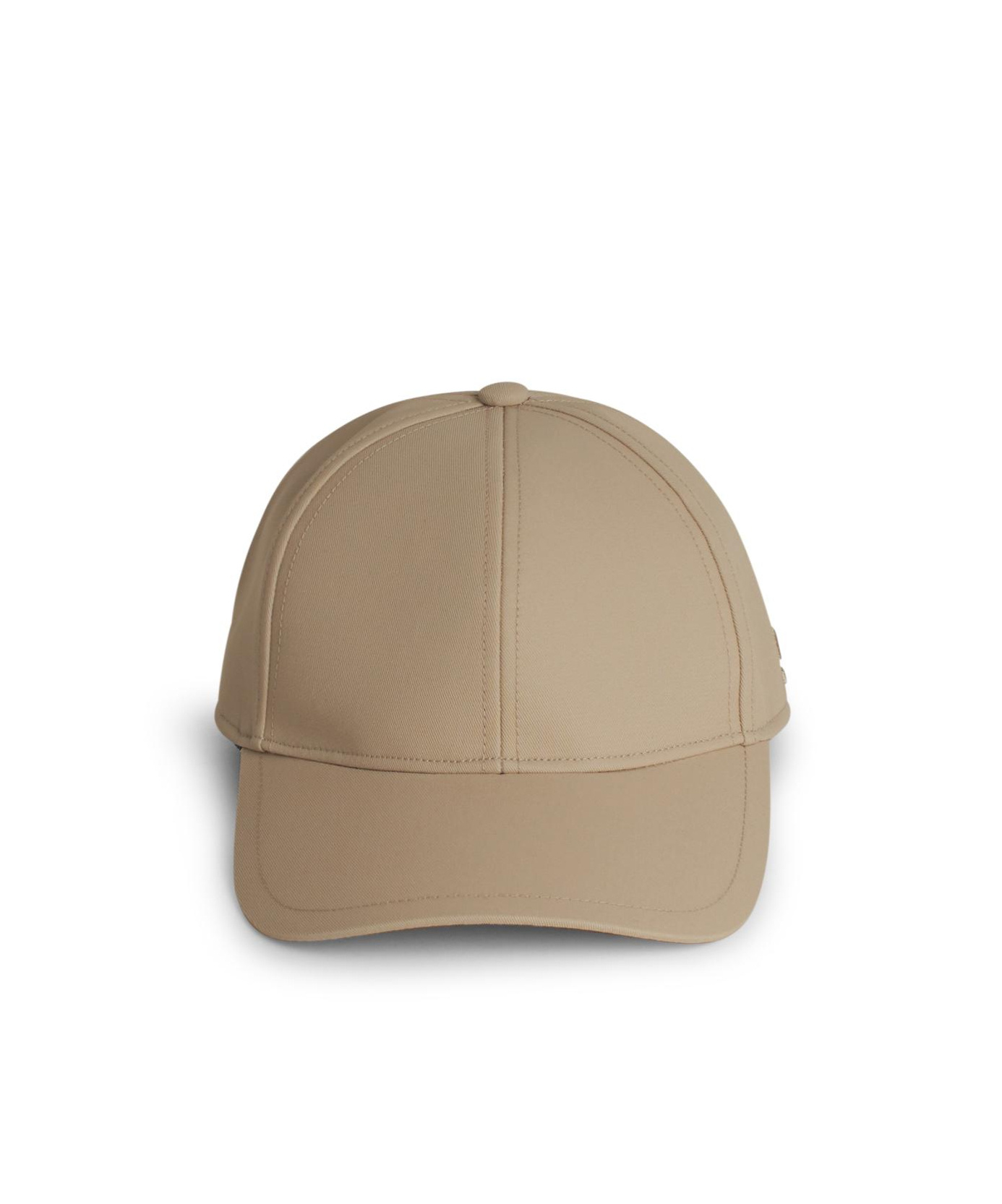 Sacai Cotton Cap With Curved Brim And Panelled Design In Beige