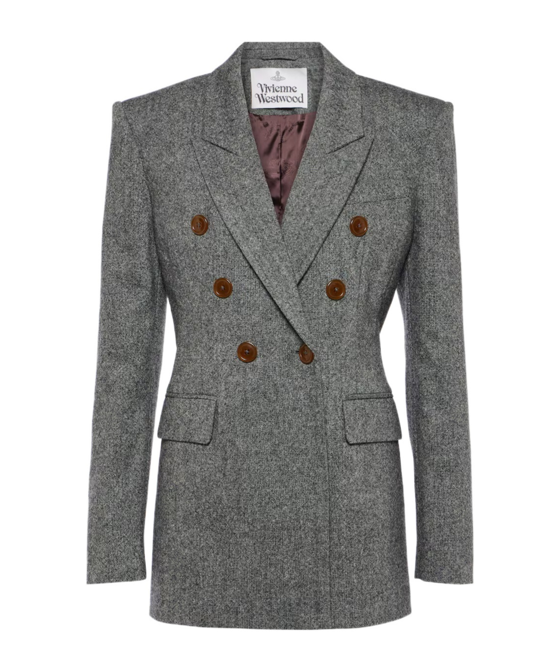 Vivienne Westwood Wool-blend Double Breasted Blazer In Gray