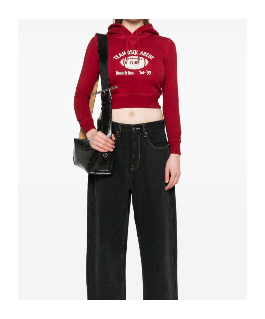 Dsquared2 Cropped Hoodie In Red