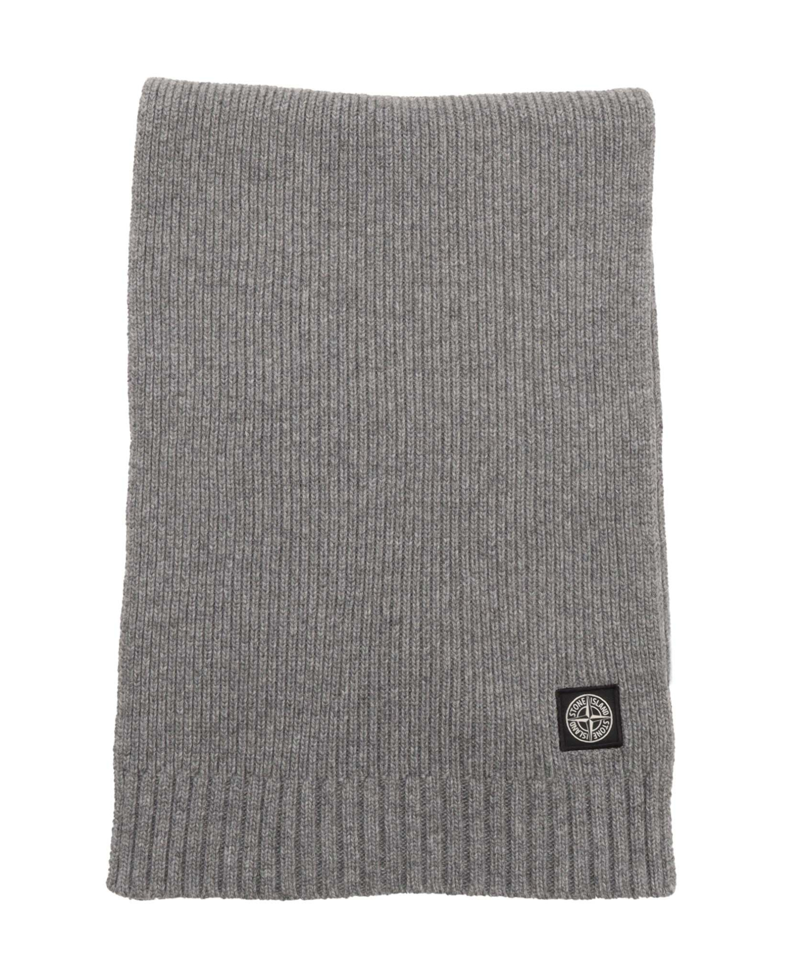 STONE ISLAND COMPASS-BADGE KNITTED SCARF