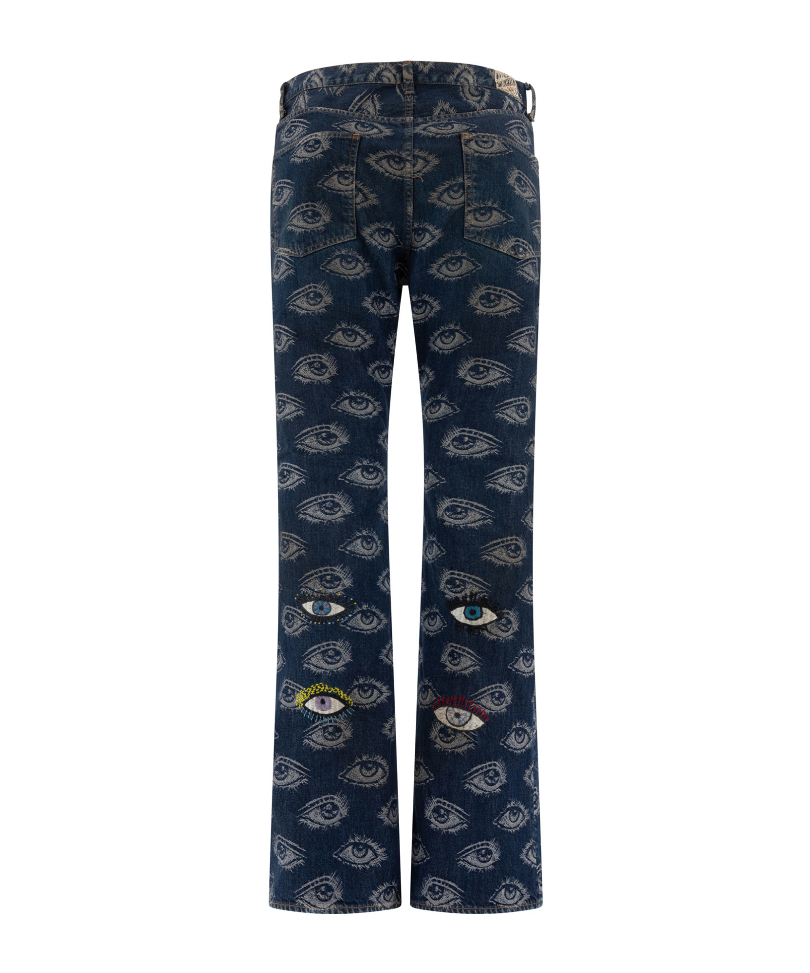 Shop Kapital Patterned Jeans In Black