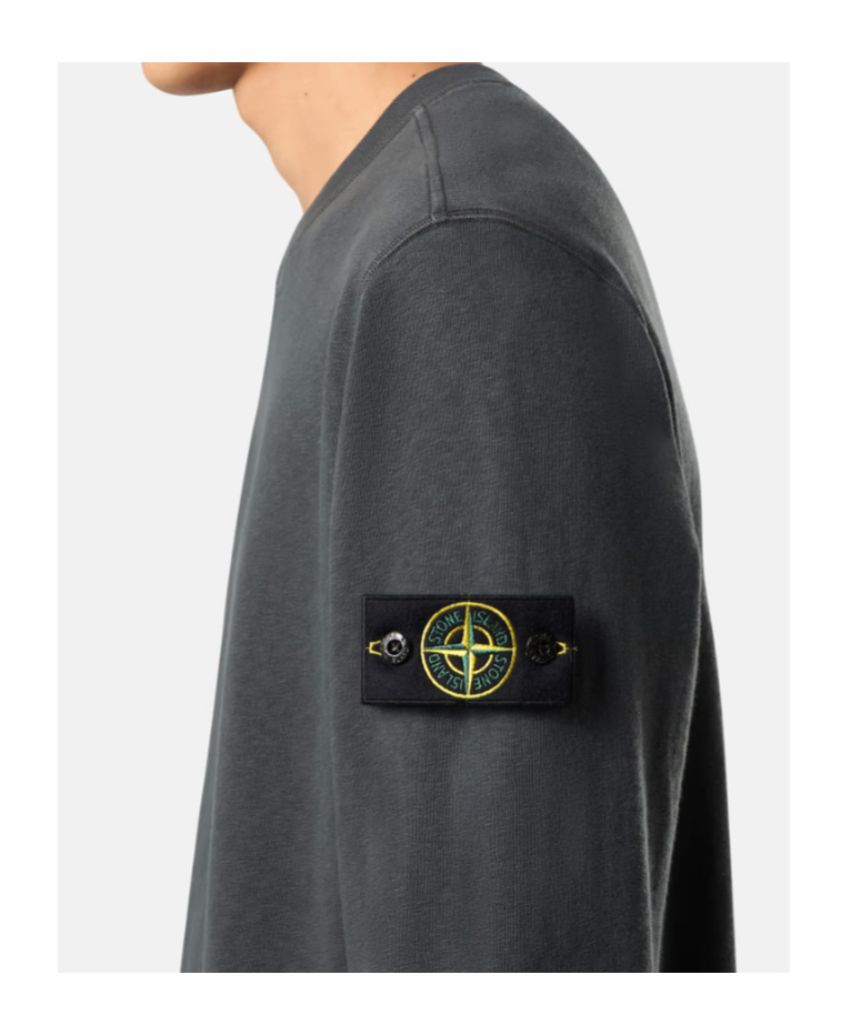 Stone Island Compass-badge Sweatshirt In Black