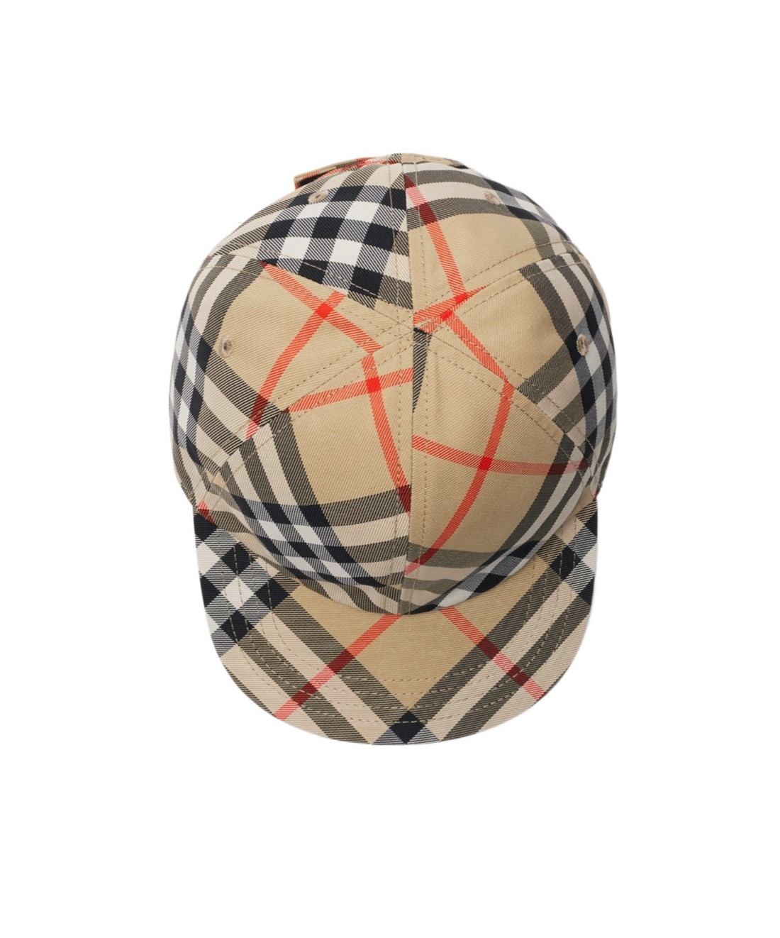 Burberry Plaid Baseball Cap In Nude