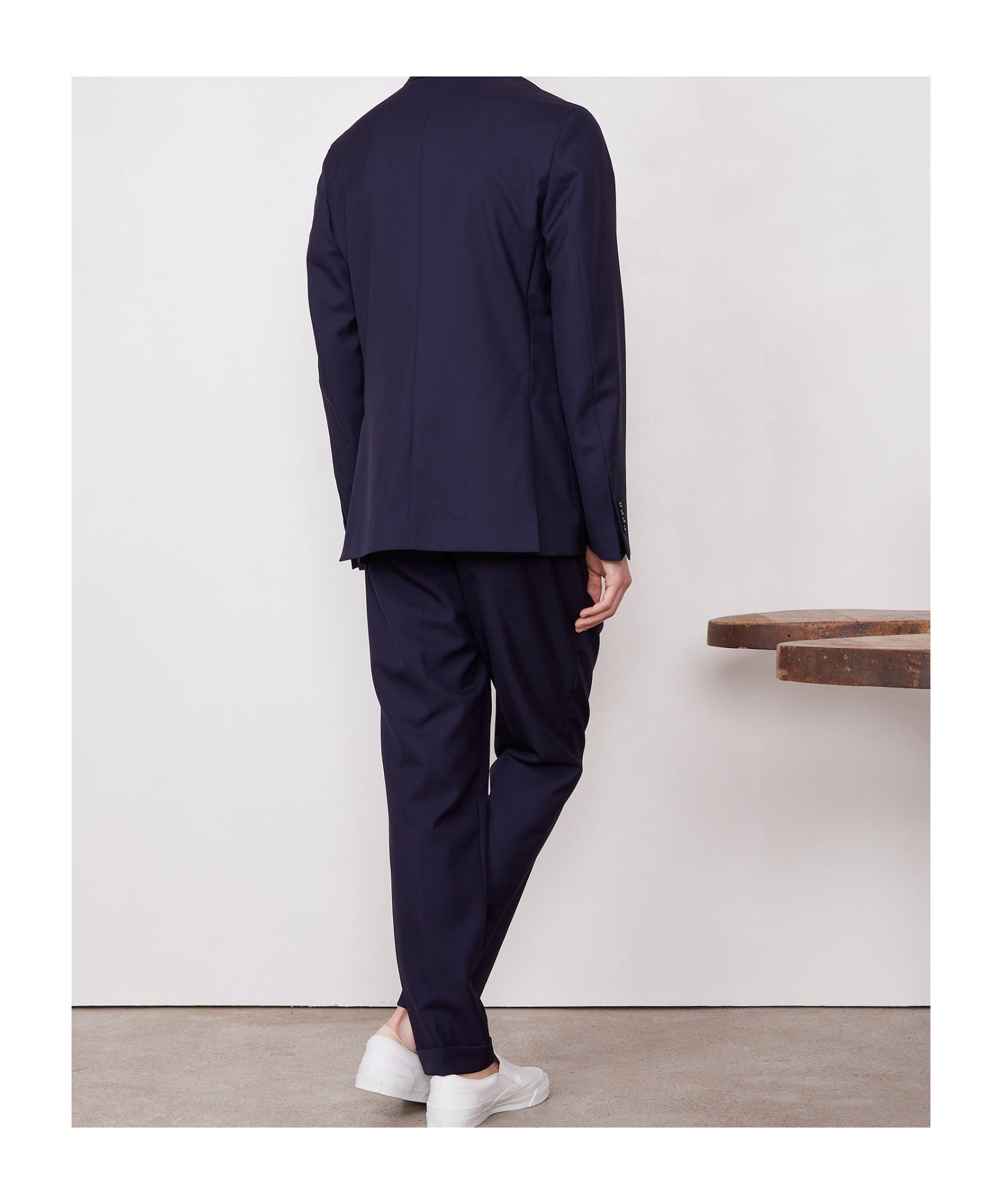 Officine Generale Double Breasted Four Buttons Jacket In Dark Navy
