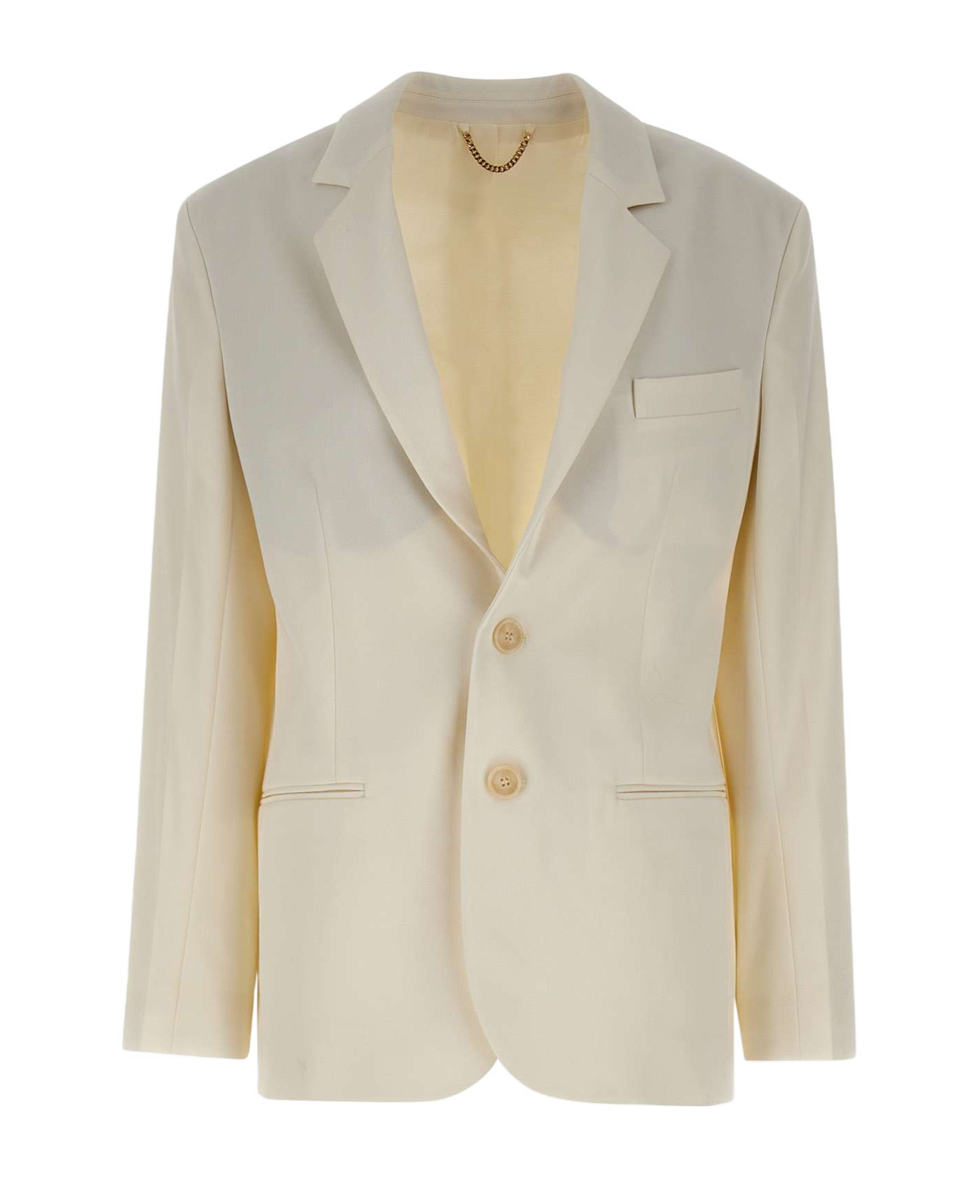 Victoria Beckham Tailored Wool Jacket In Neutral