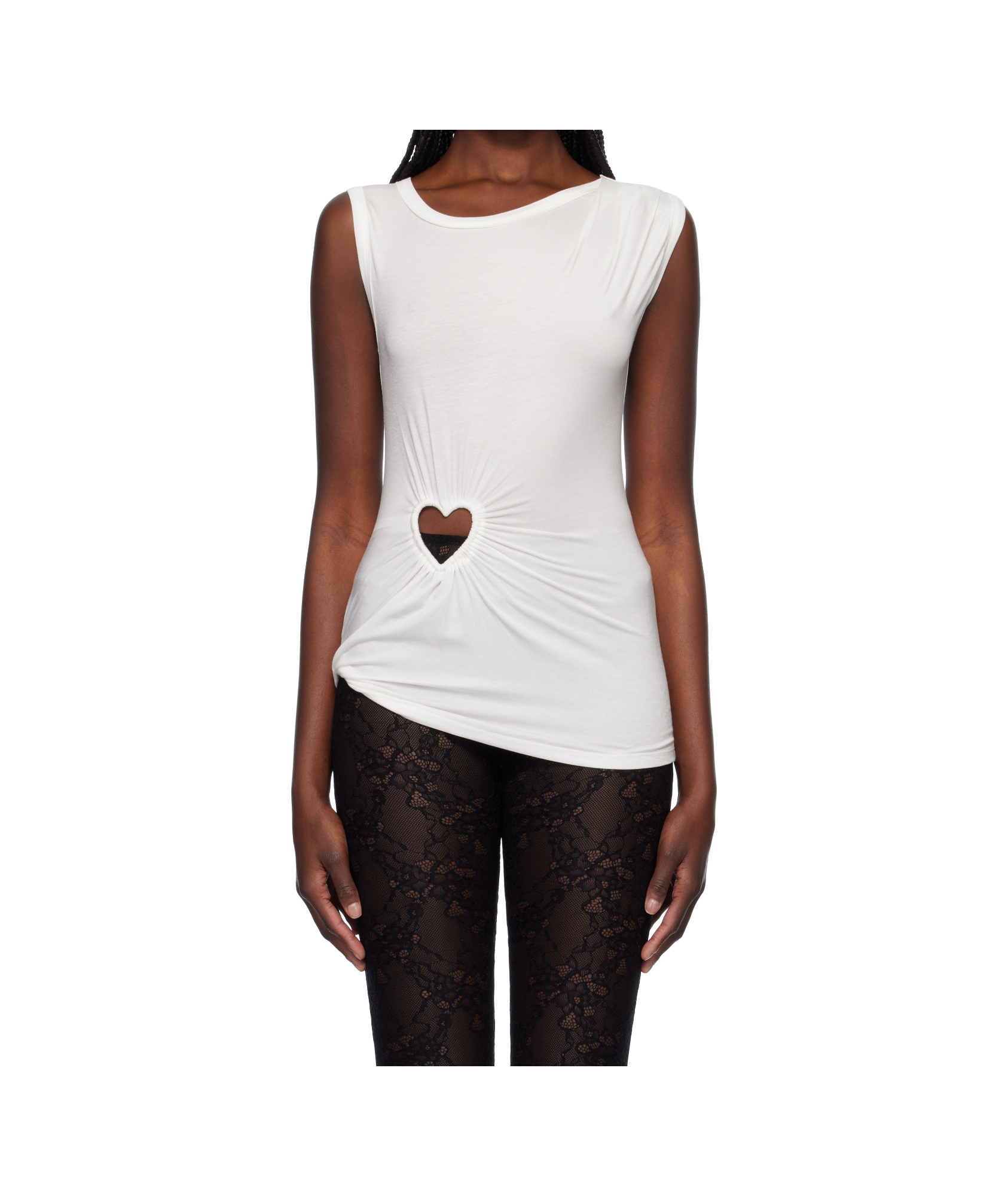 Ambush Heart-shaped Pattern Vest In White
