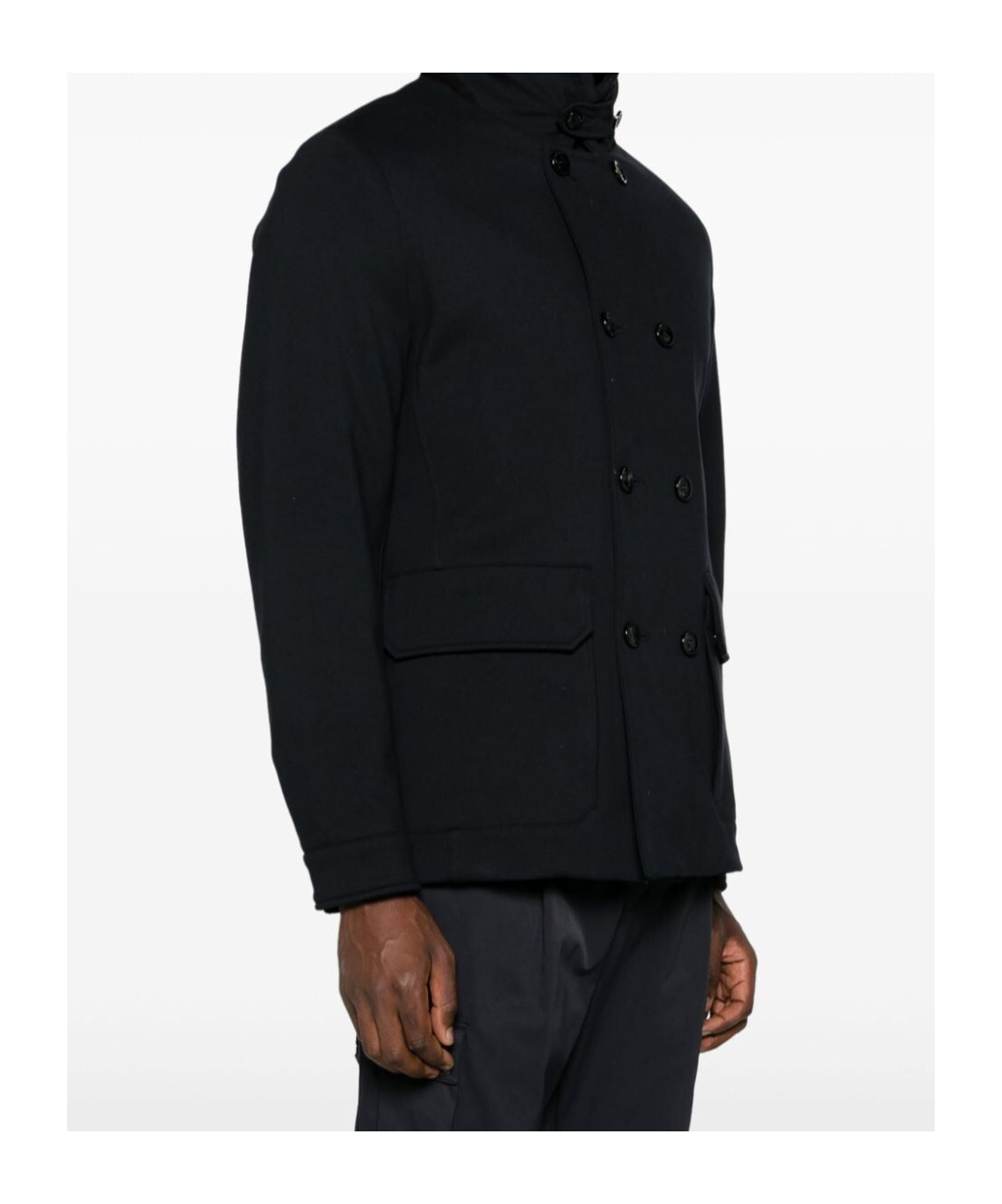 Moorer Layered-detail Padded Jacket In Blue