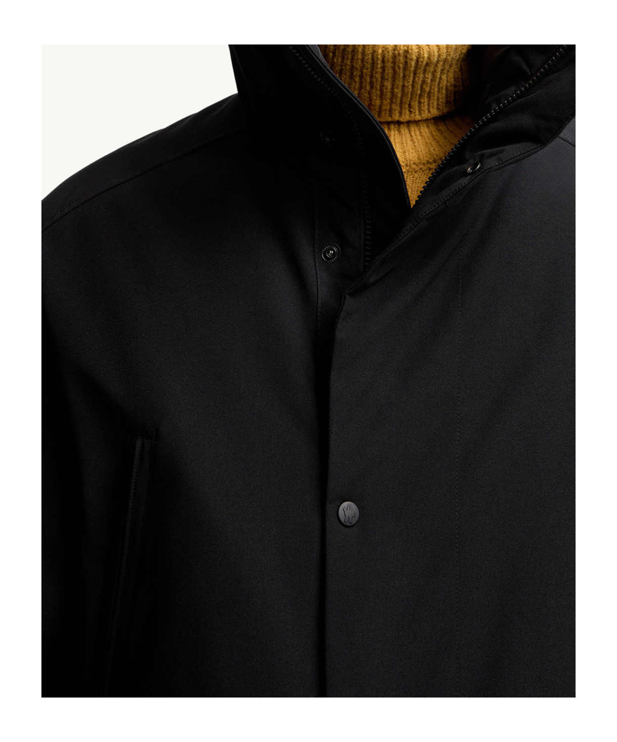 Moncler Mens Black Livradois Logo-patch Down Parka Jacket In Black