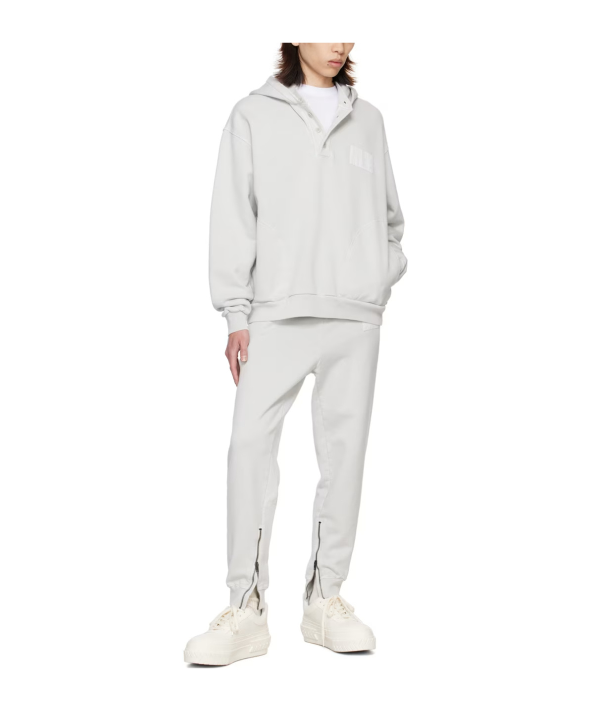 Moschino Logo Drawstring Sweatpants In White