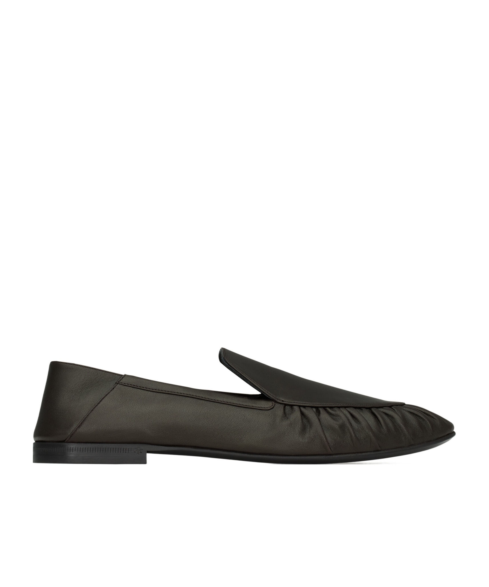 Saint Laurent Leather Alain Loafers Featuring Ruched Detailing In Multi