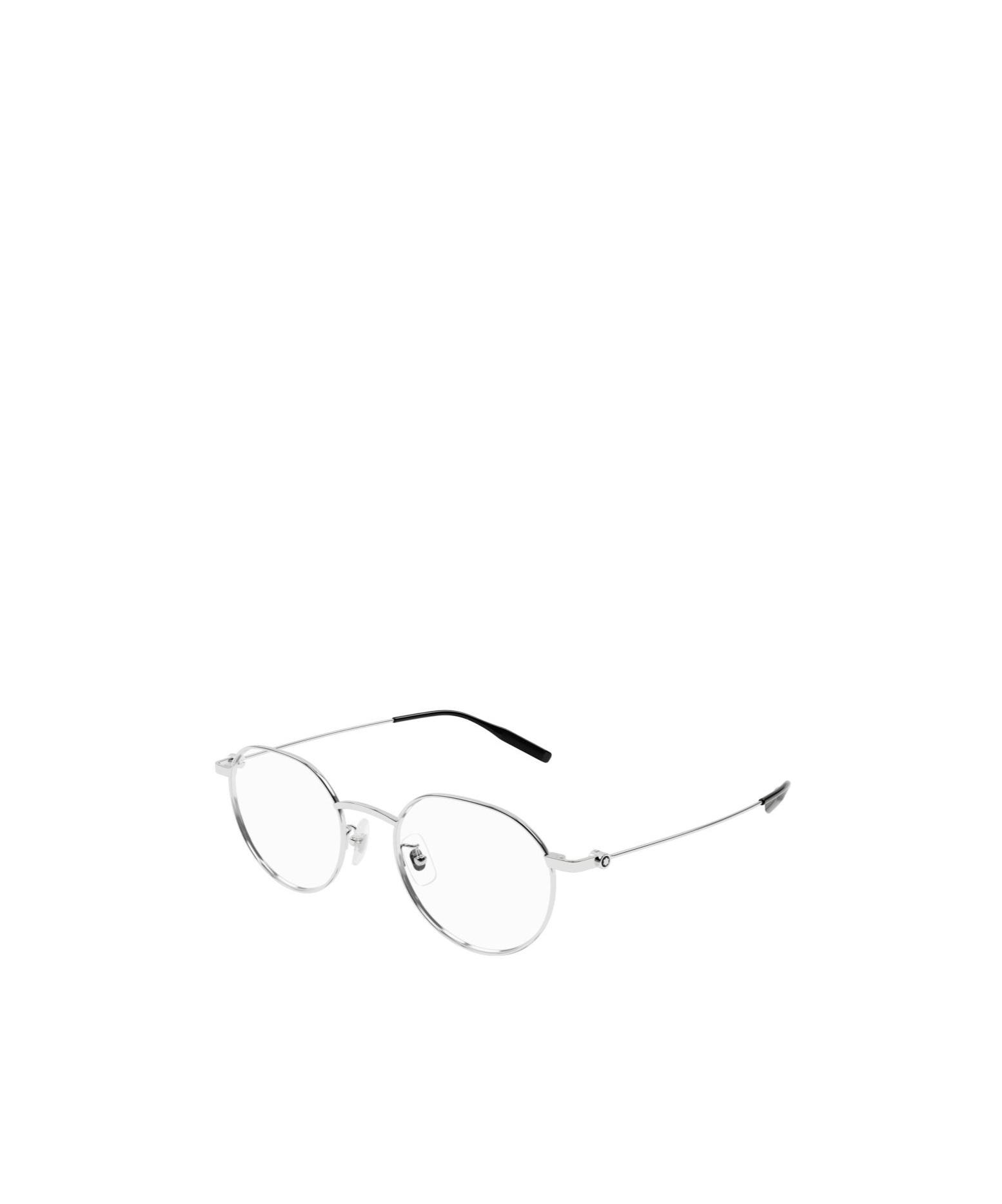 Montblanc Eyewear Round Frame Glasses In Metallic