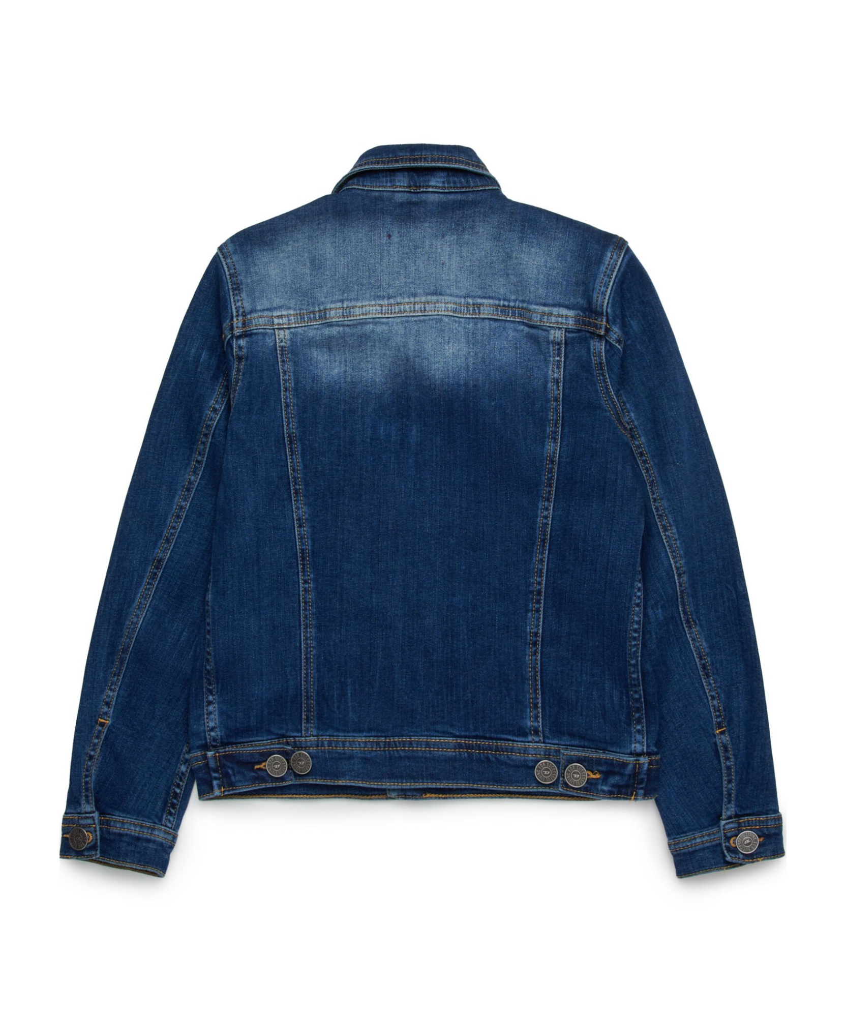 Diesel Kids Long-sleeved Denim Jacket In Blue