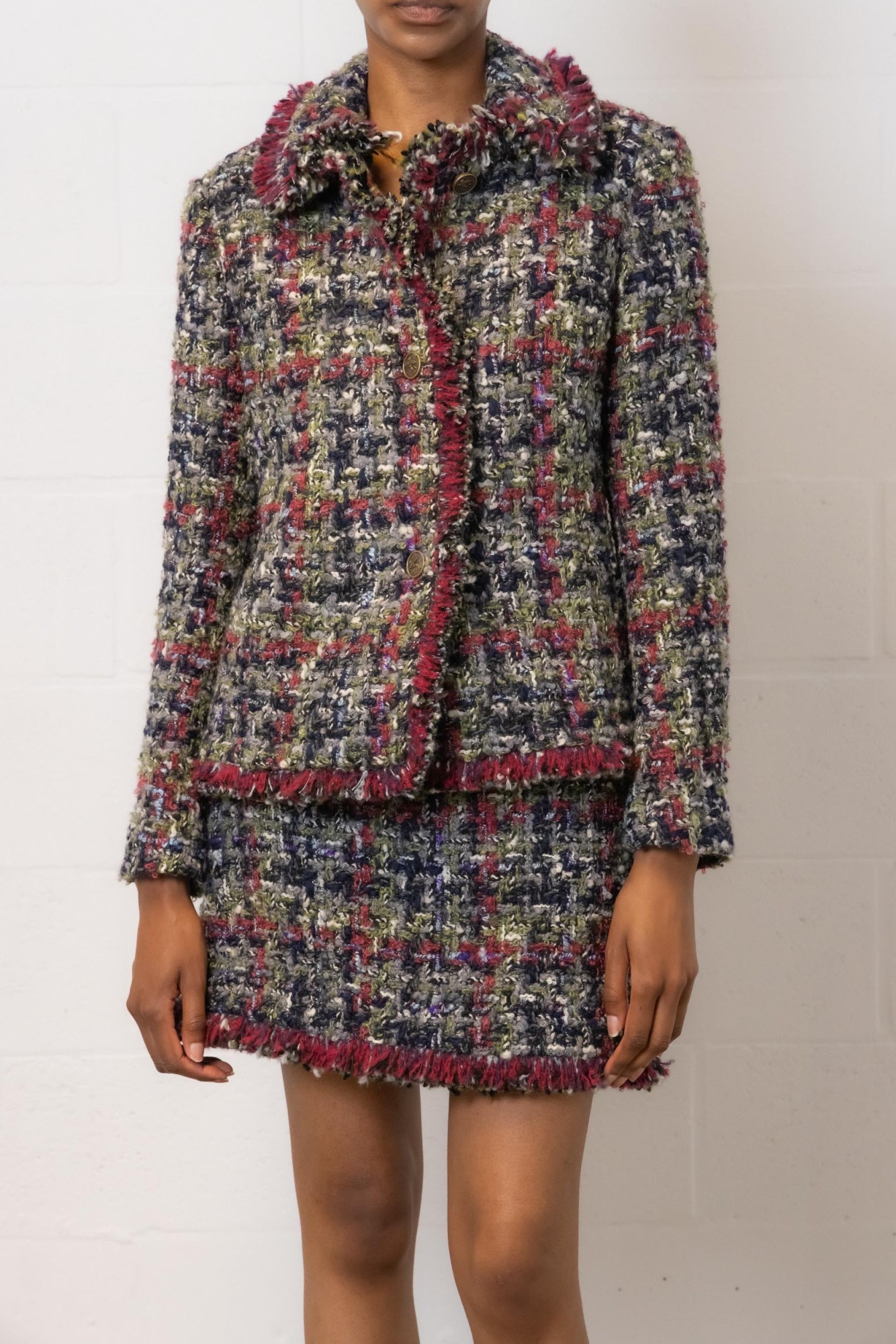 Etro , Bouclé Mini Skirt, Woman, Multicolour, Size 48 In Black