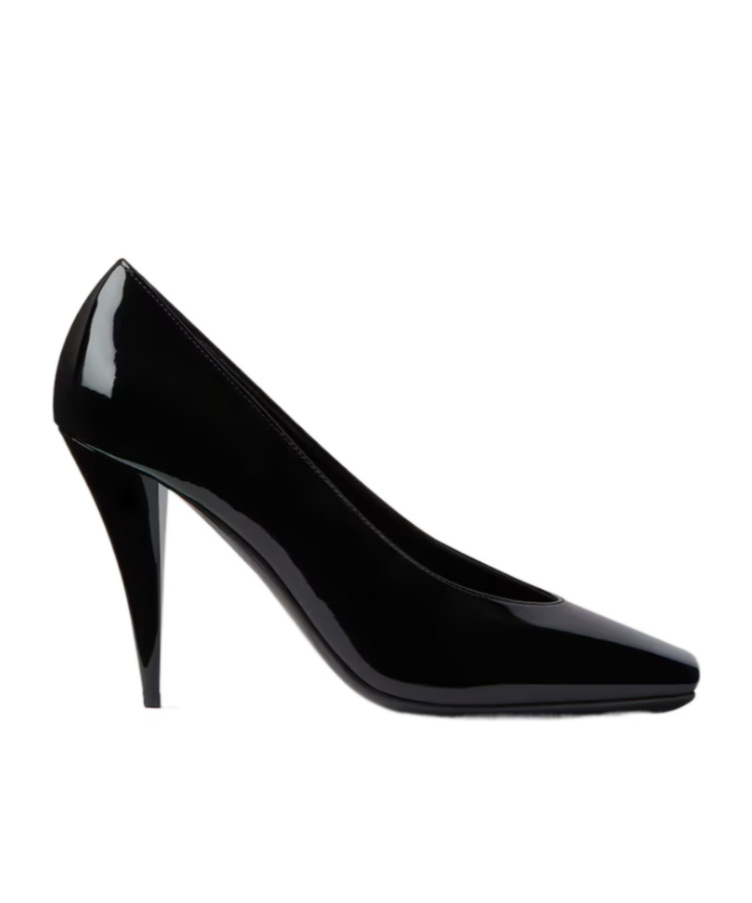 Givenchy Sliced Square 95 Patent Leather Pumps In Black