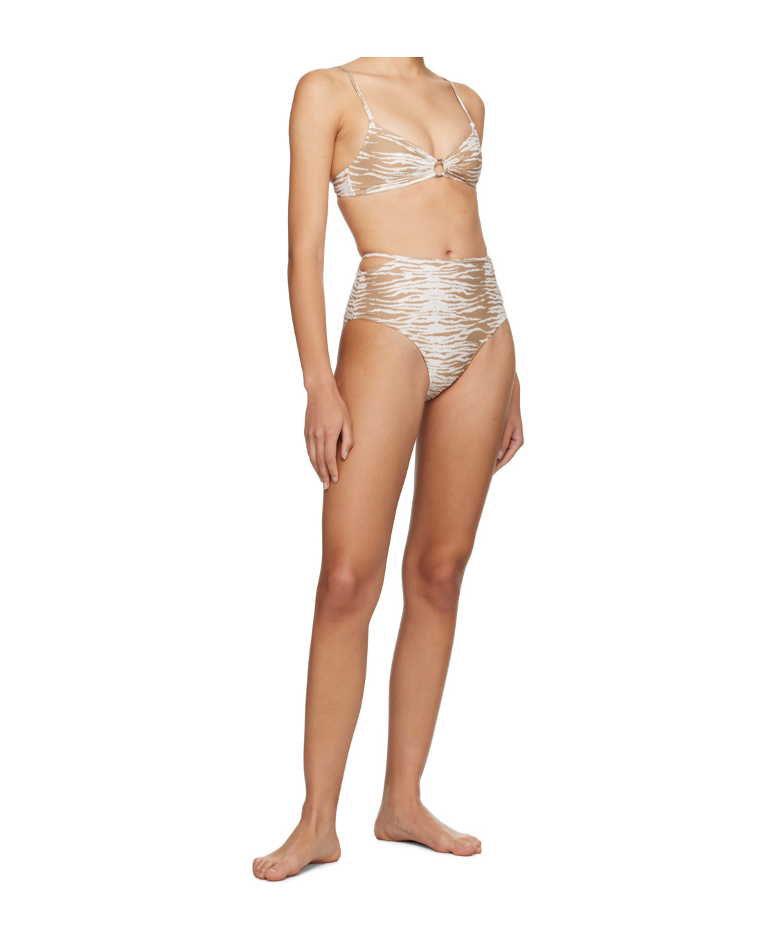 Ganni Printed Bikini Top