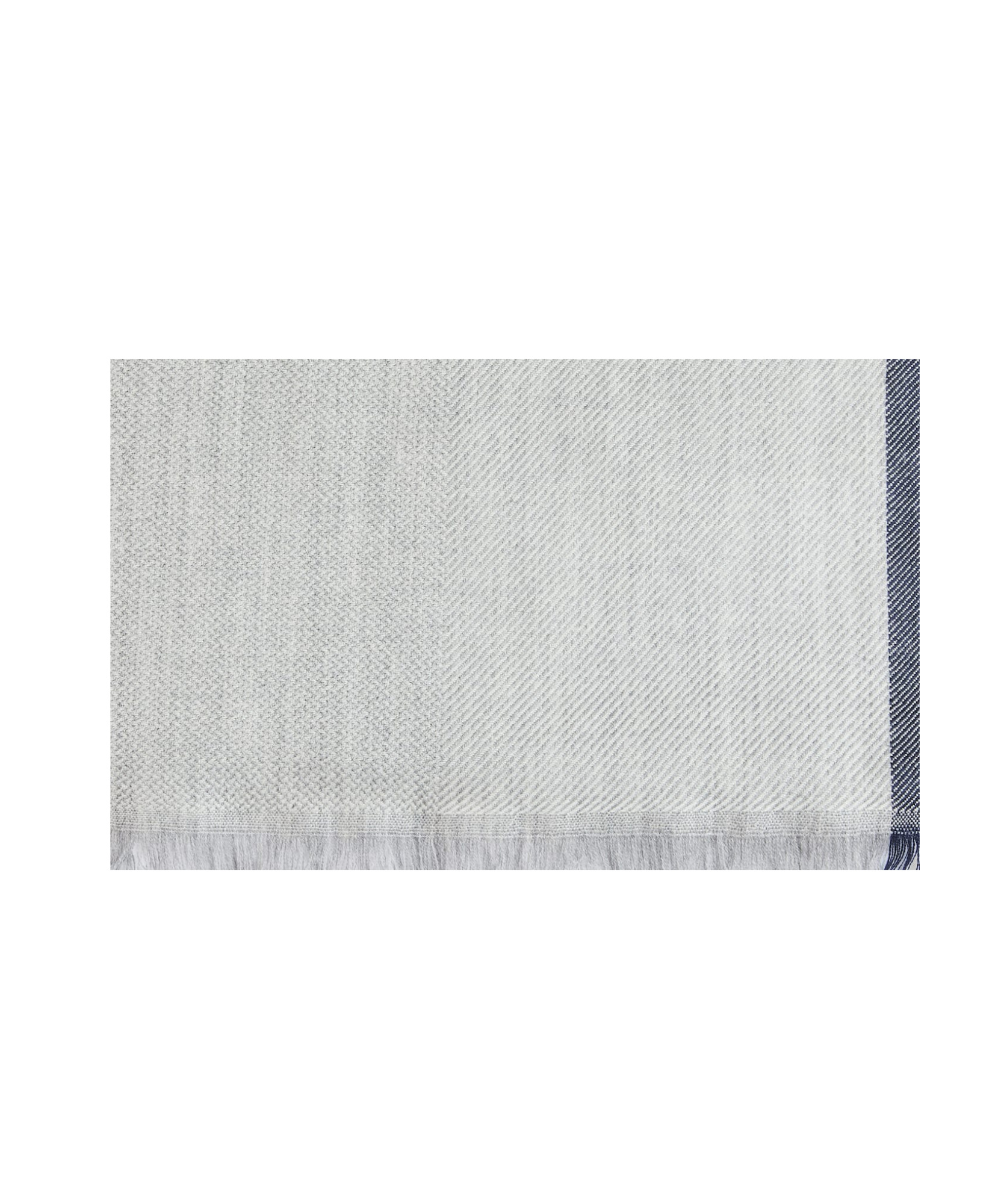 Fay Fringed Scarf In Gray