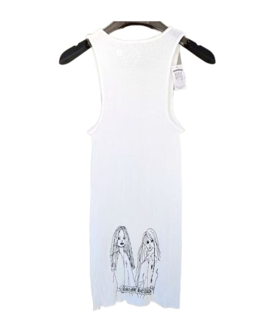 Chrome Hearts Sleeveless Vest In White