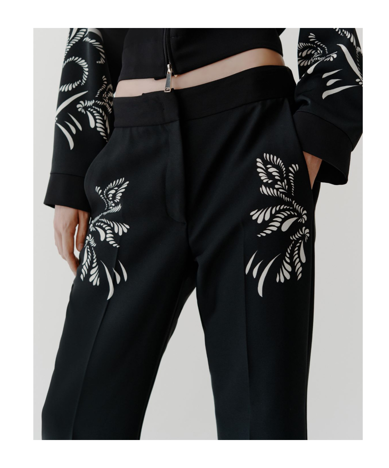 Shop Marella Flared Recycled Satin Trousers In Black