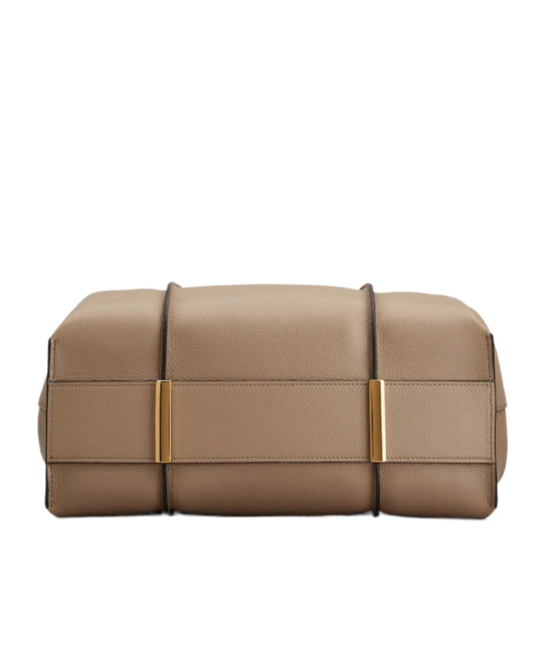 Tod's T Timeless Medium Leather Handbag In Sand